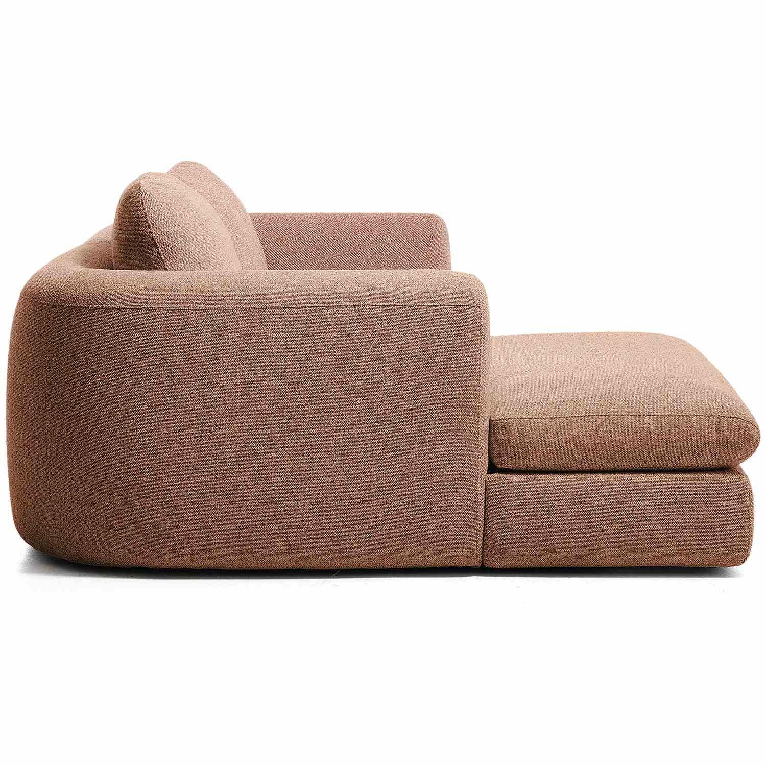 3-Sitzer Sofa Vera mit Chaiselongue links in Terrakotta 232x176 FSC Mix Credit