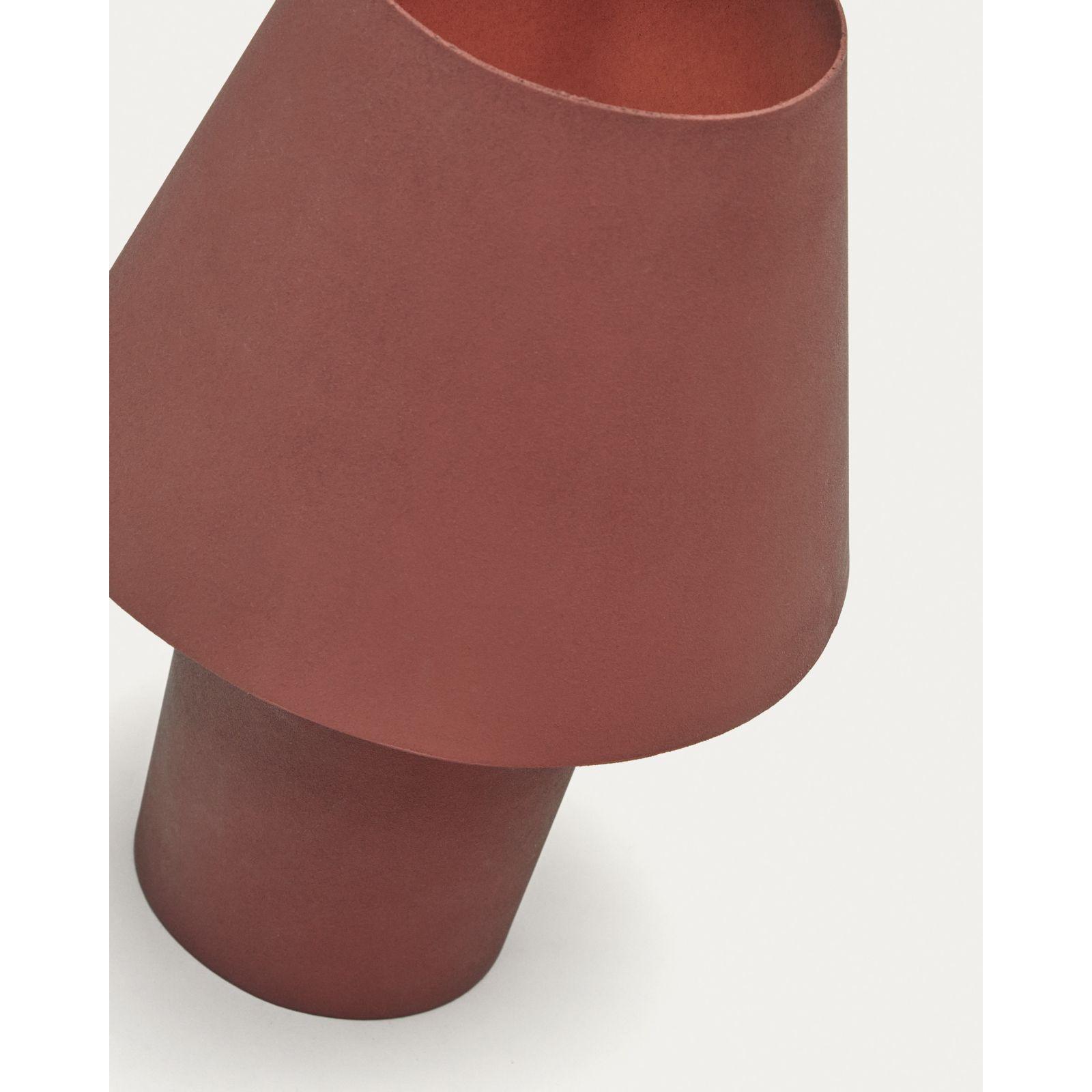 Canapost Tischlampe aus Metall mit Finish in Terrakotta