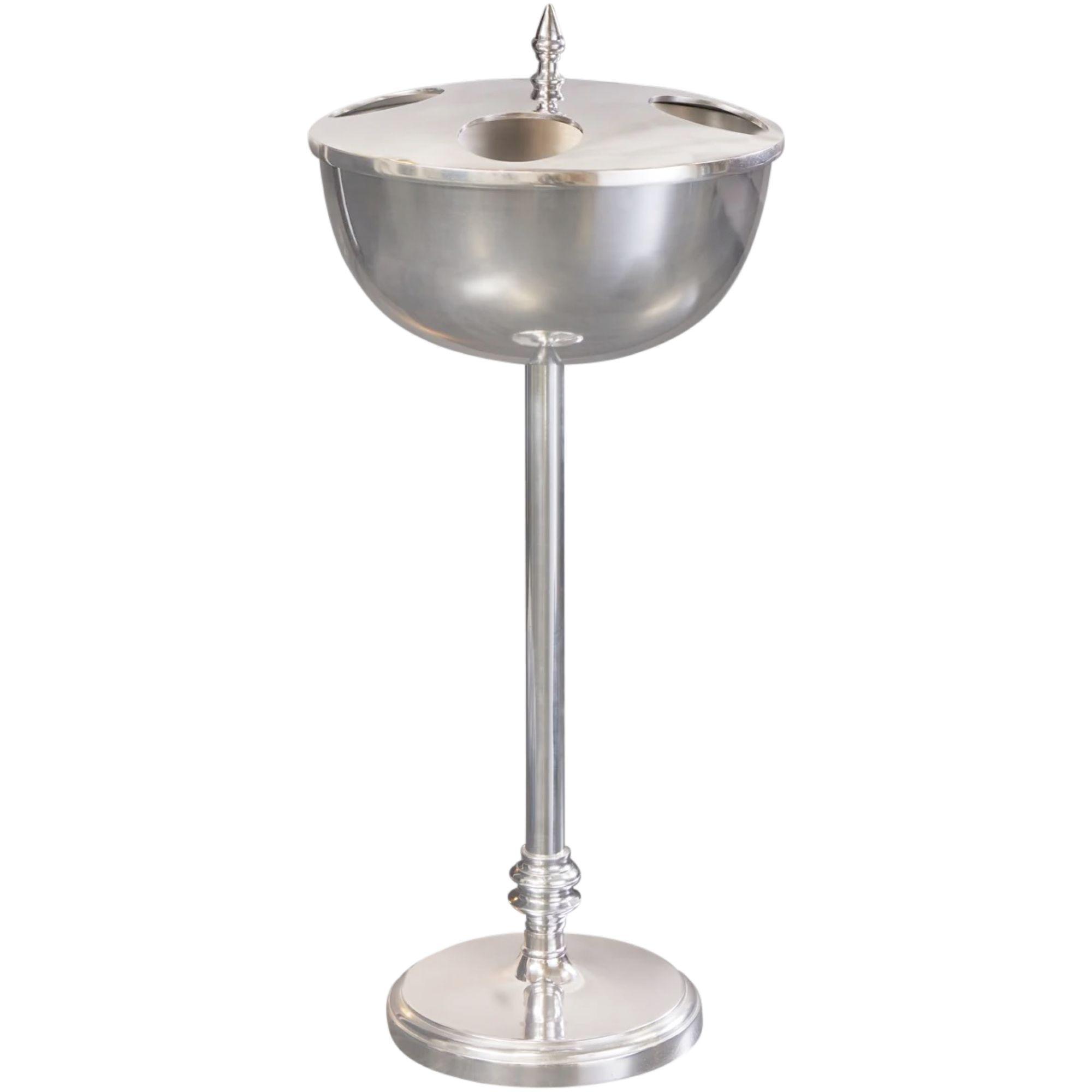 Weinkühler Sektkühler Bistro Aluminium silber 81cm (auf Ständer)