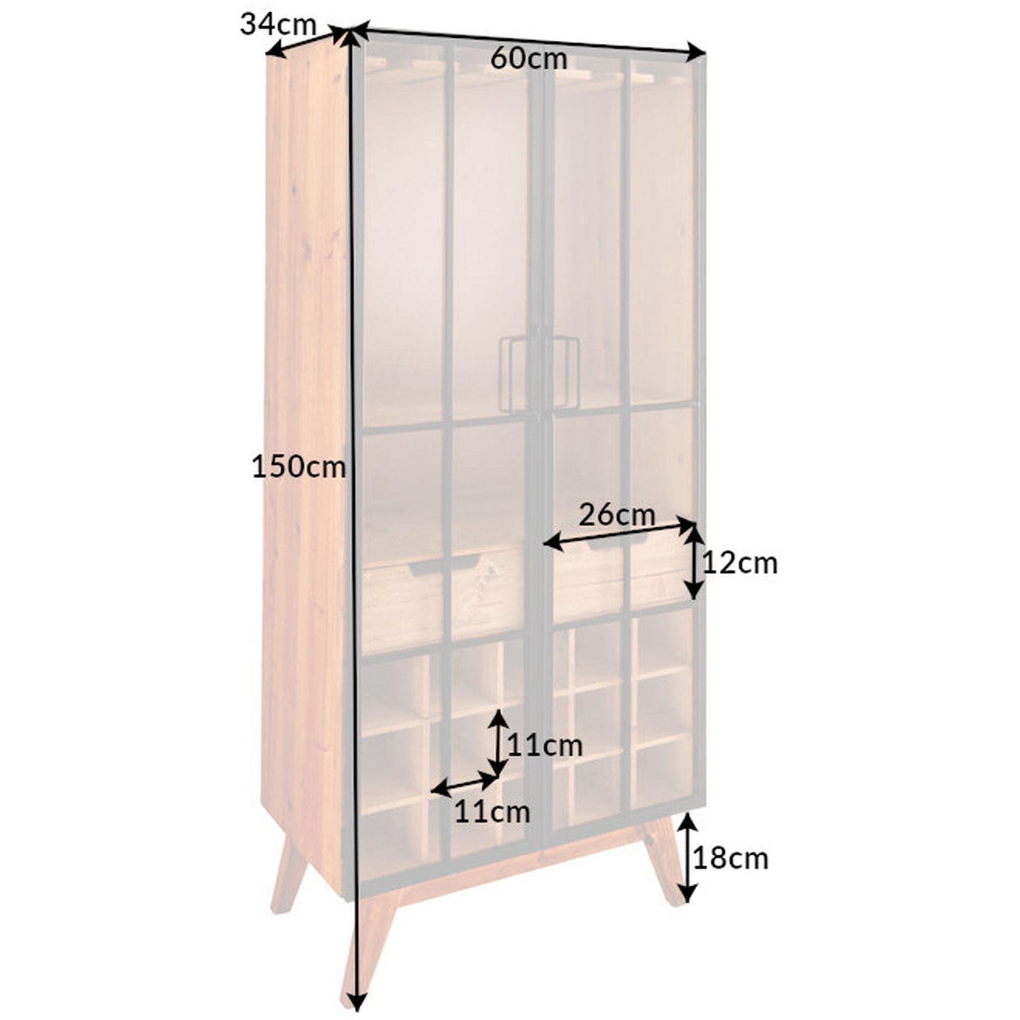 Barschrank Collector Tannenholz natur 60x150