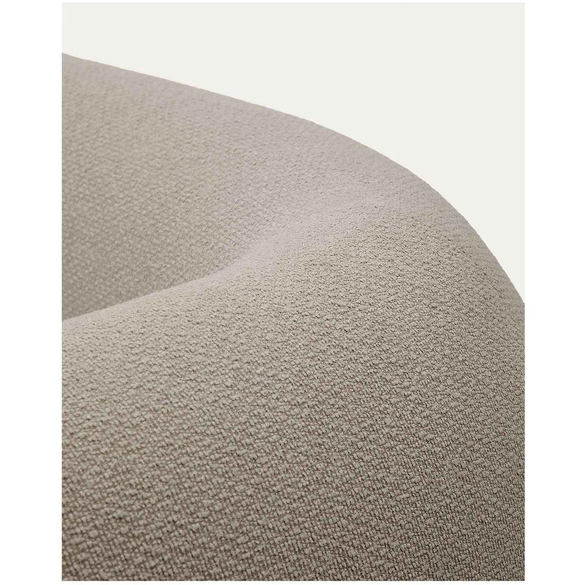 2-Sitzer-Modularsofa Martina mit Chenille und Chaiselongue links in Steinton 230 cm
