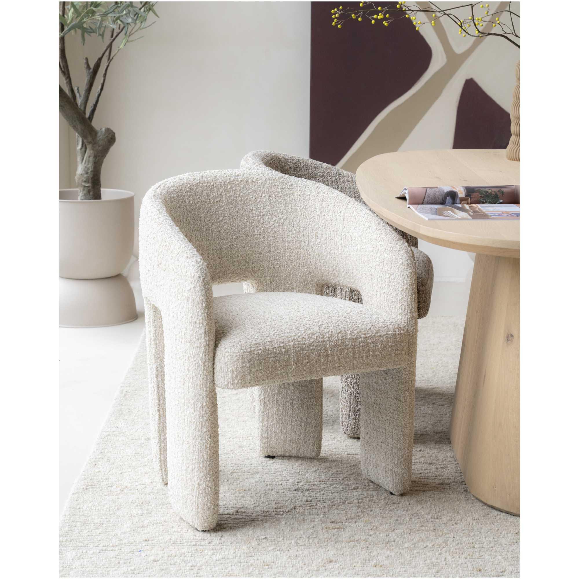 Armlehnstuhl Luiz Stoff beige