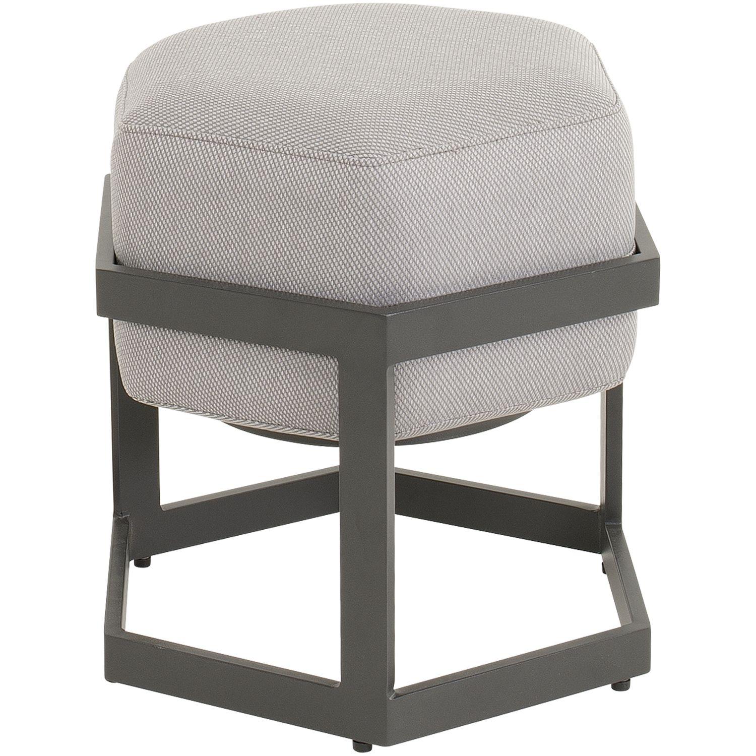 Gartenhocker Aron Aluminium anthrazit Stoff