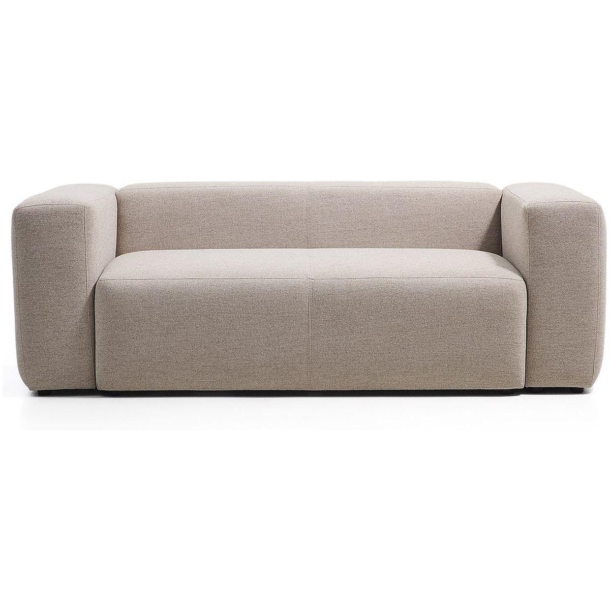 2-Sitzer-Sofa Blok in beiger Chenille 210 cm FSC Mix Credit