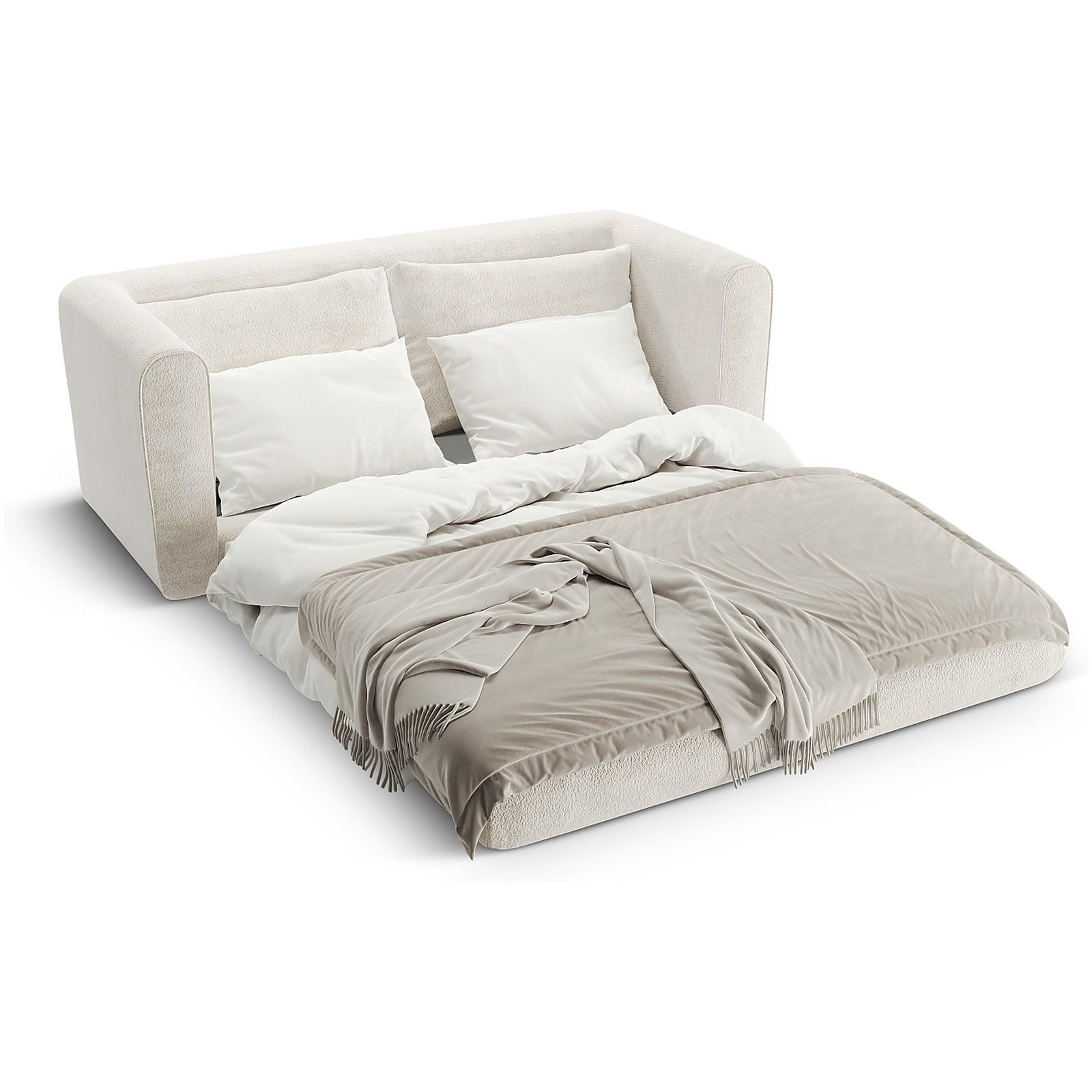 Bettsofa Lido - Grösse: 158x69x80 - Bezug: Boucle (CORAL), Light Beige