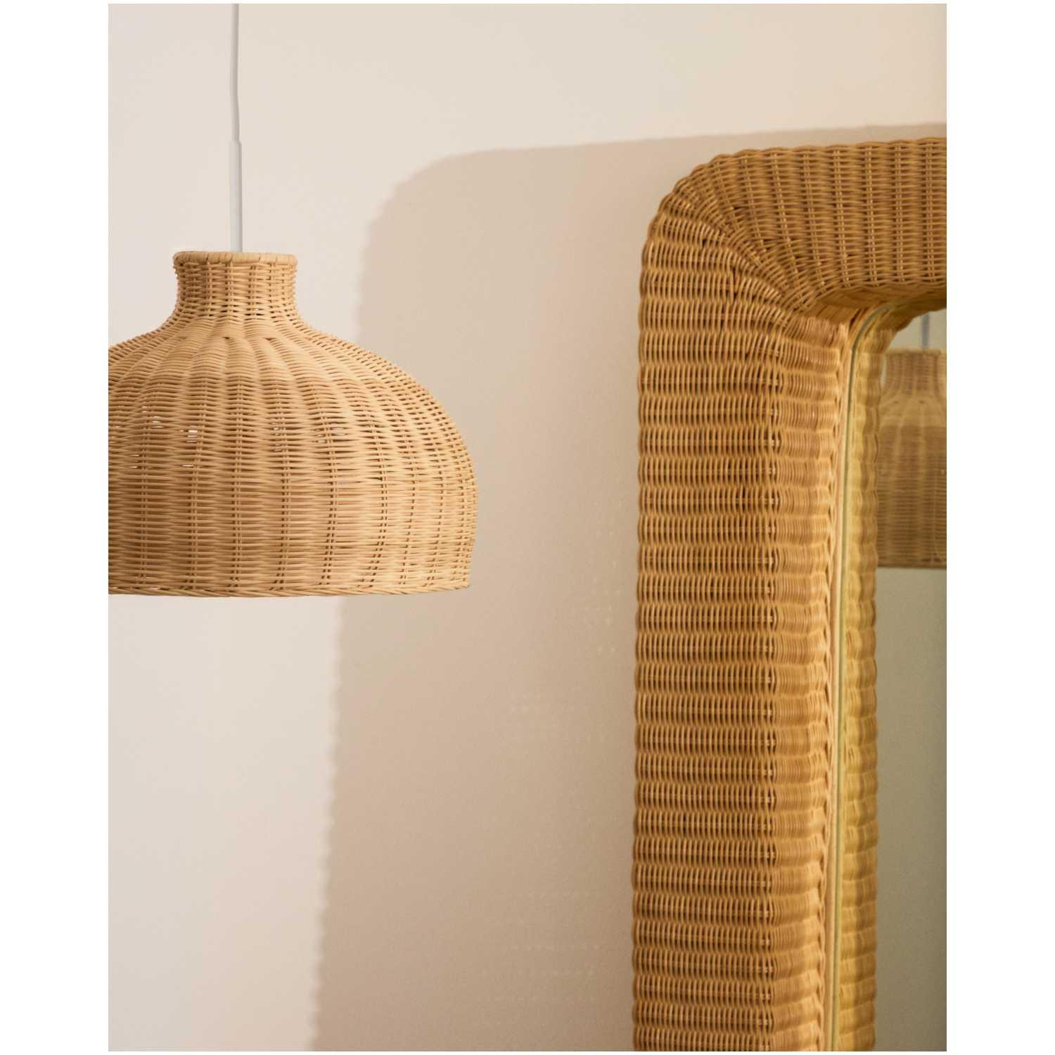 Lampenschirm Ennia aus Rattan mit hellem Finish 38x38