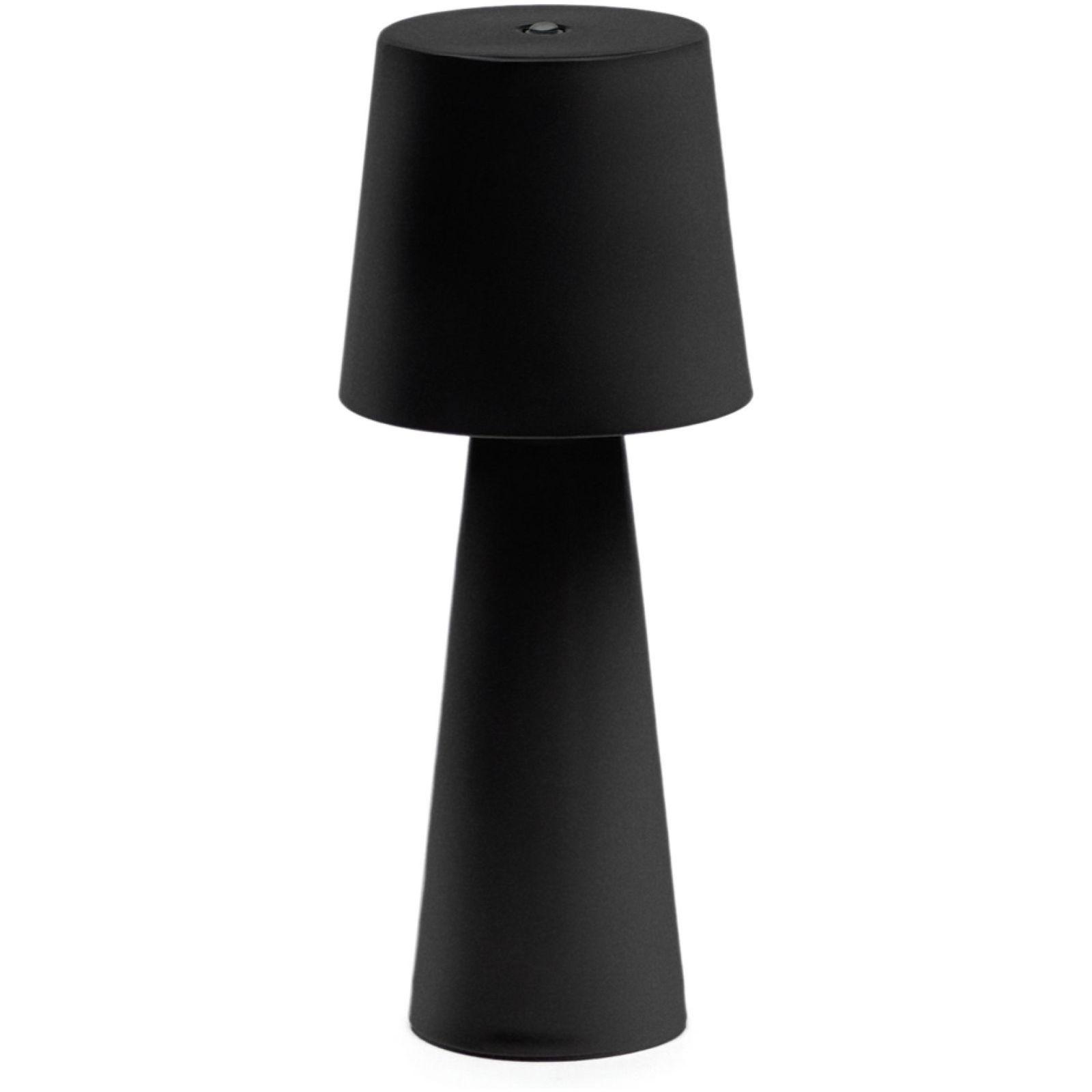 Arenys Outdoor Tischlampe klein aus Metall mit schwarzem Lackfinish LED