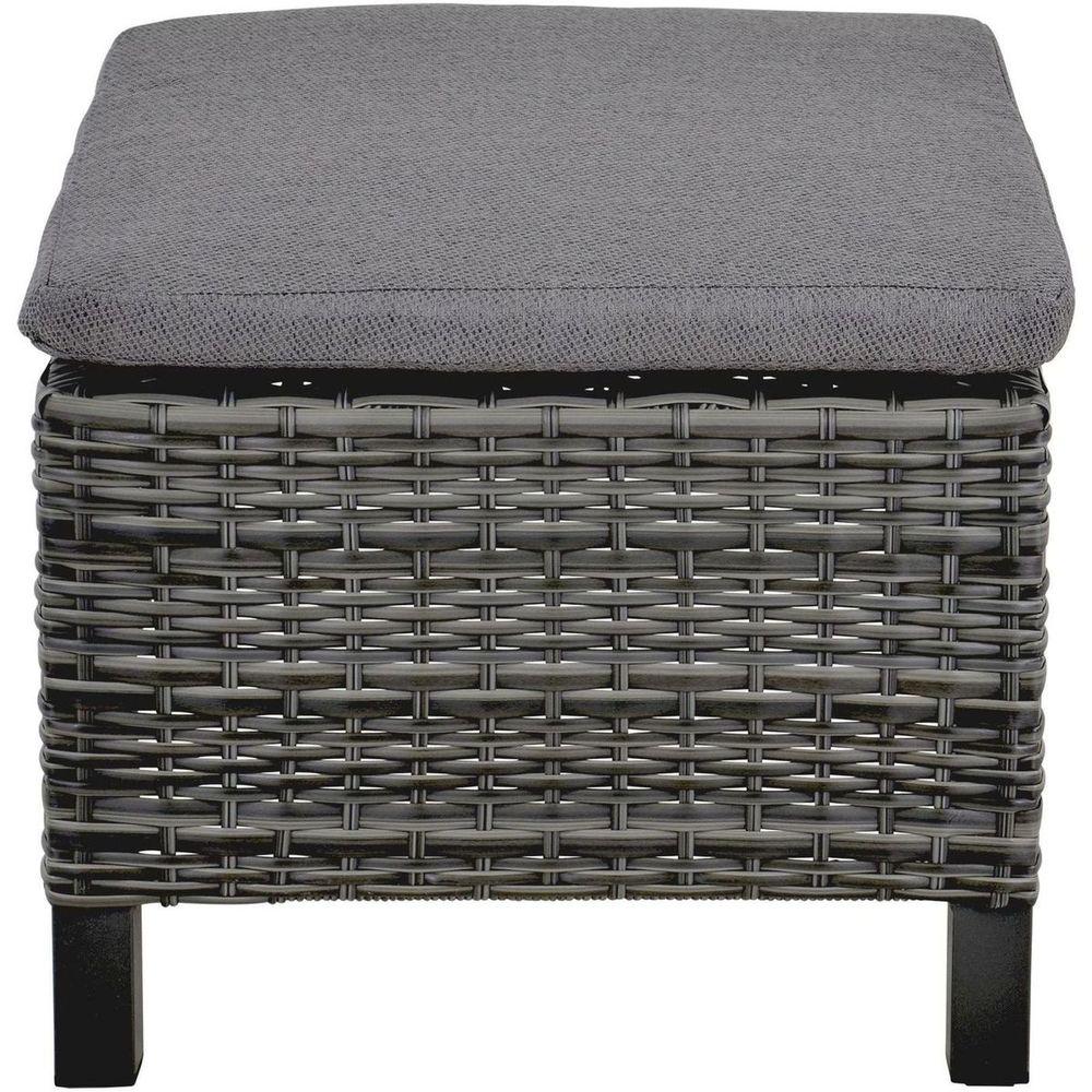 Poly Rattan Gartenstuhl Hocker Parma anthrazit