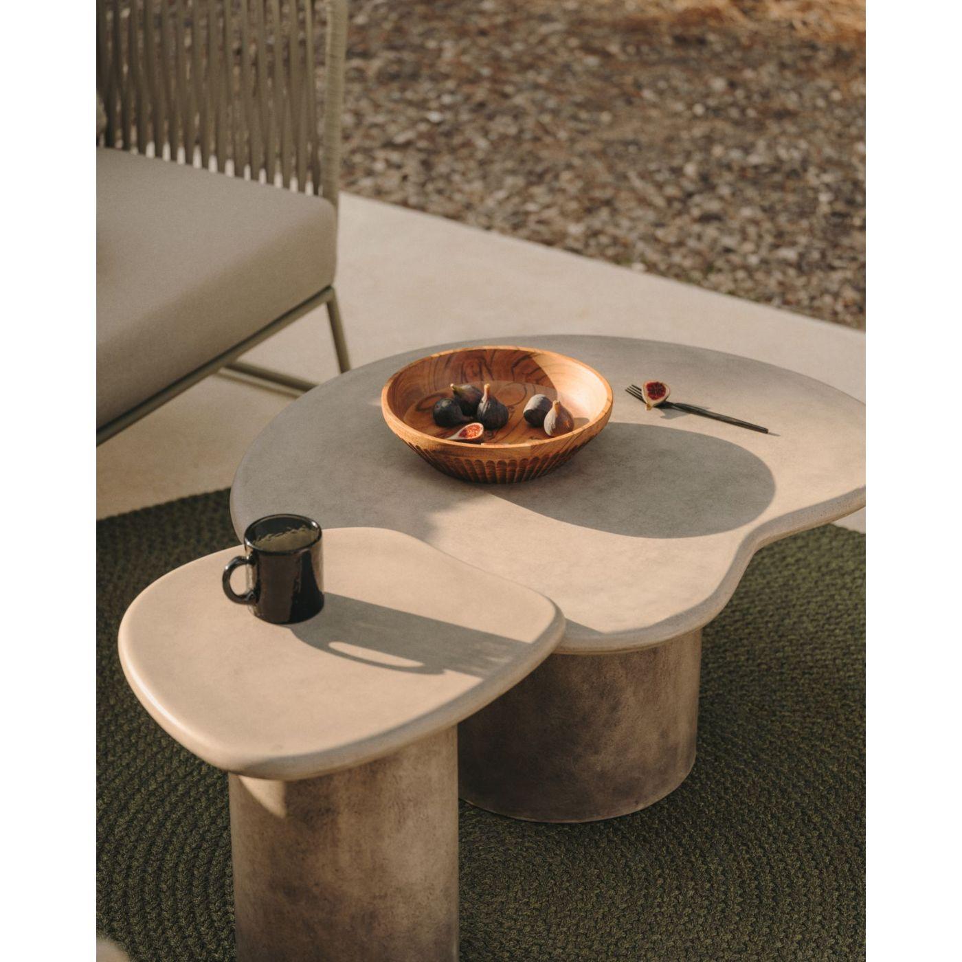Couchtisch Macarella Zement grau 83x77