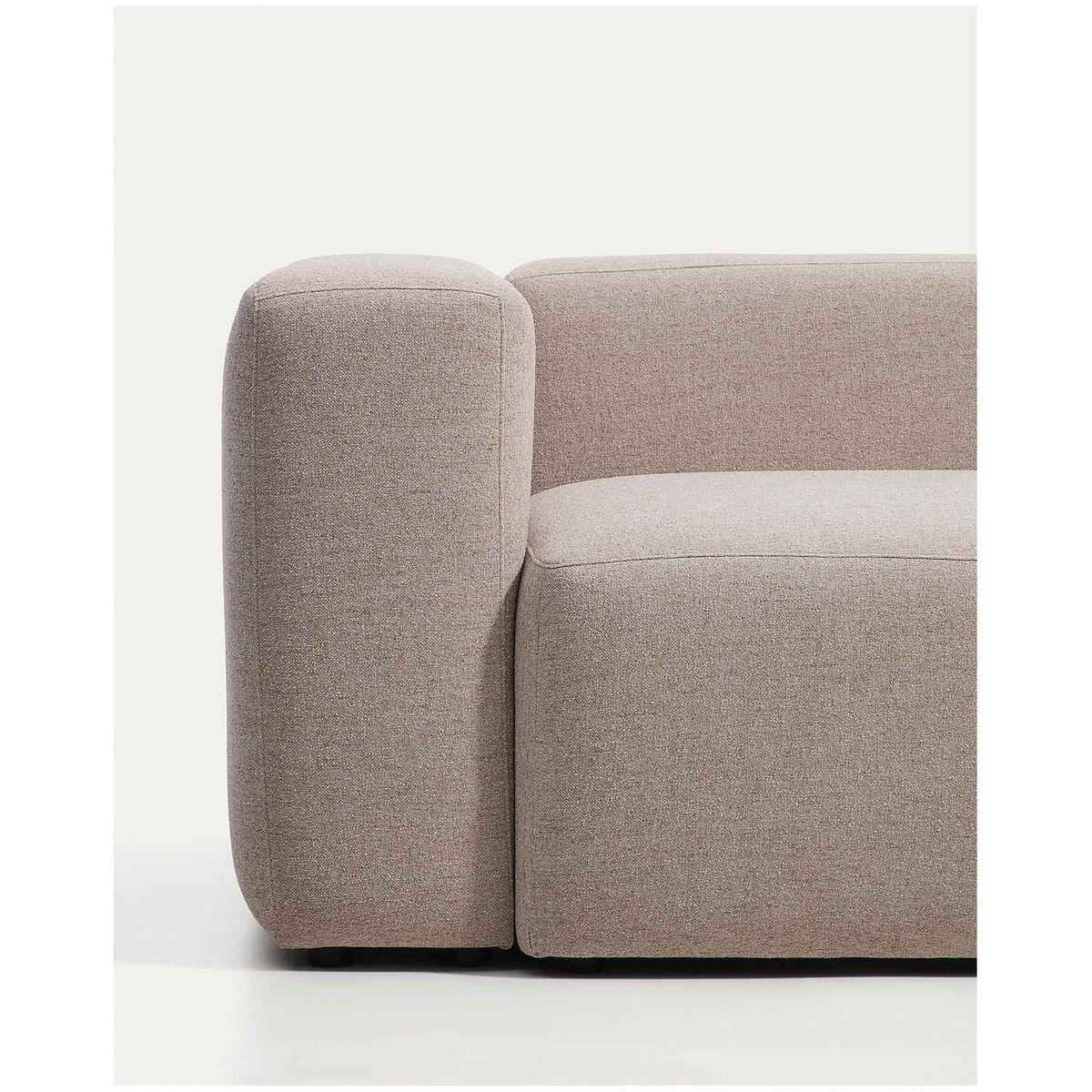 2-Sitzer-Sofa Blok in beiger Chenille 210 cm FSC Mix Credit