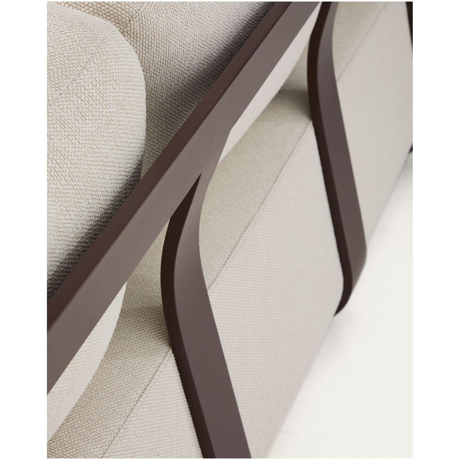 Gartensofa 3-Sitzer Tamaris Aluminium in Braun 217
