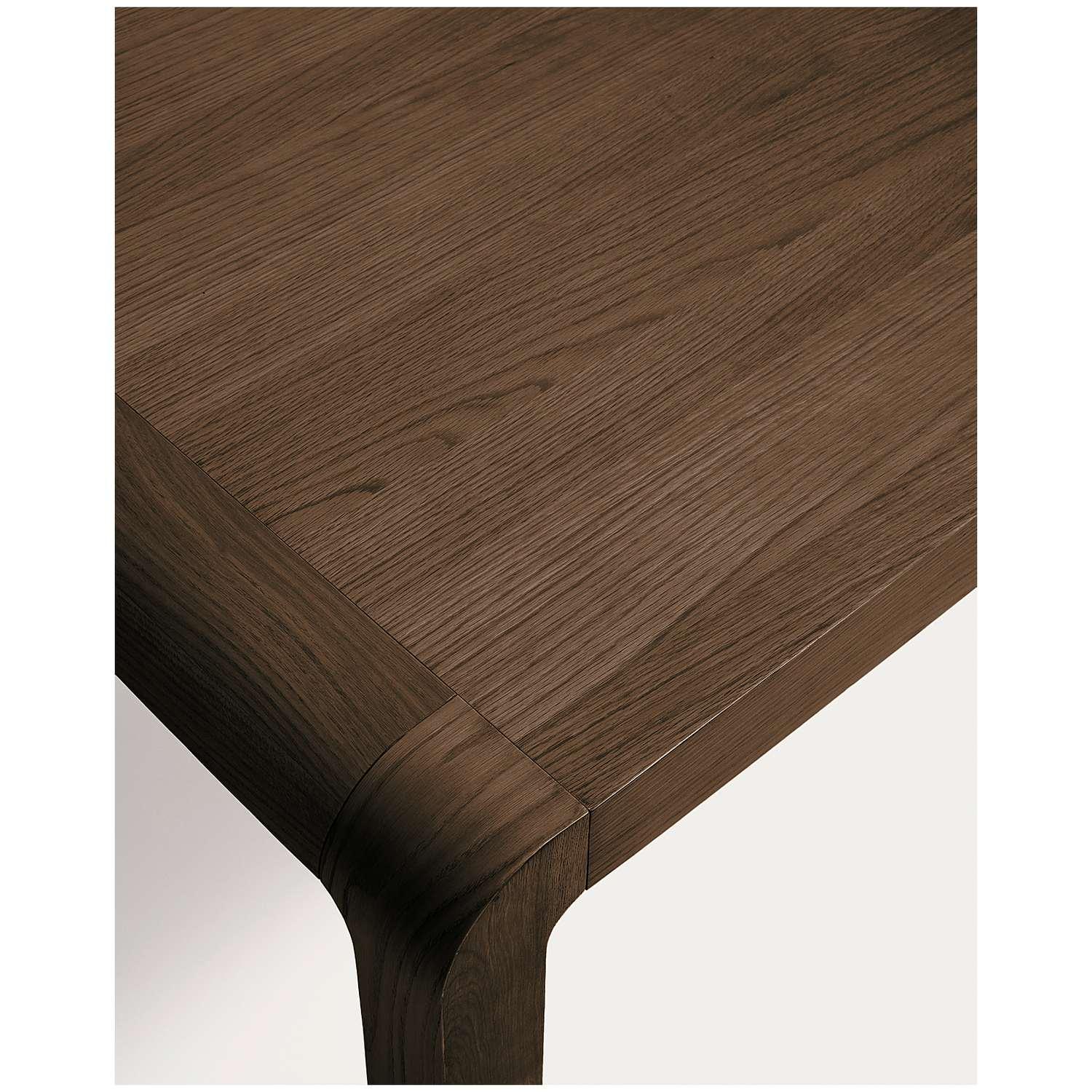 Esstisch Ausziehtisch Erisia aus massivem Eichenholz mit Dunkelnusston-Finish FSC 100% - Grösse: 180-230x90