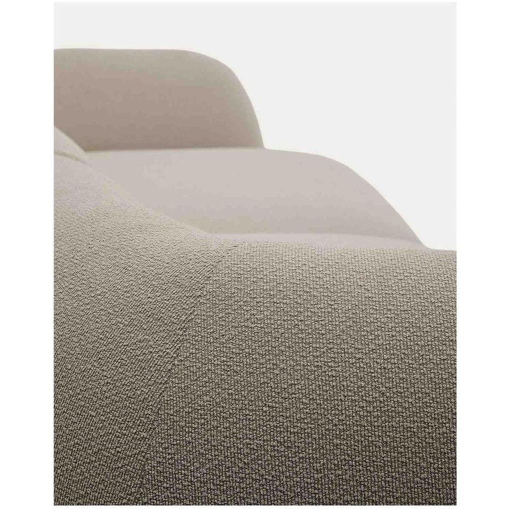 2-Sitzer-Modularsofa Martina mit Chenille und Chaiselongue links in Steinton 230 cm