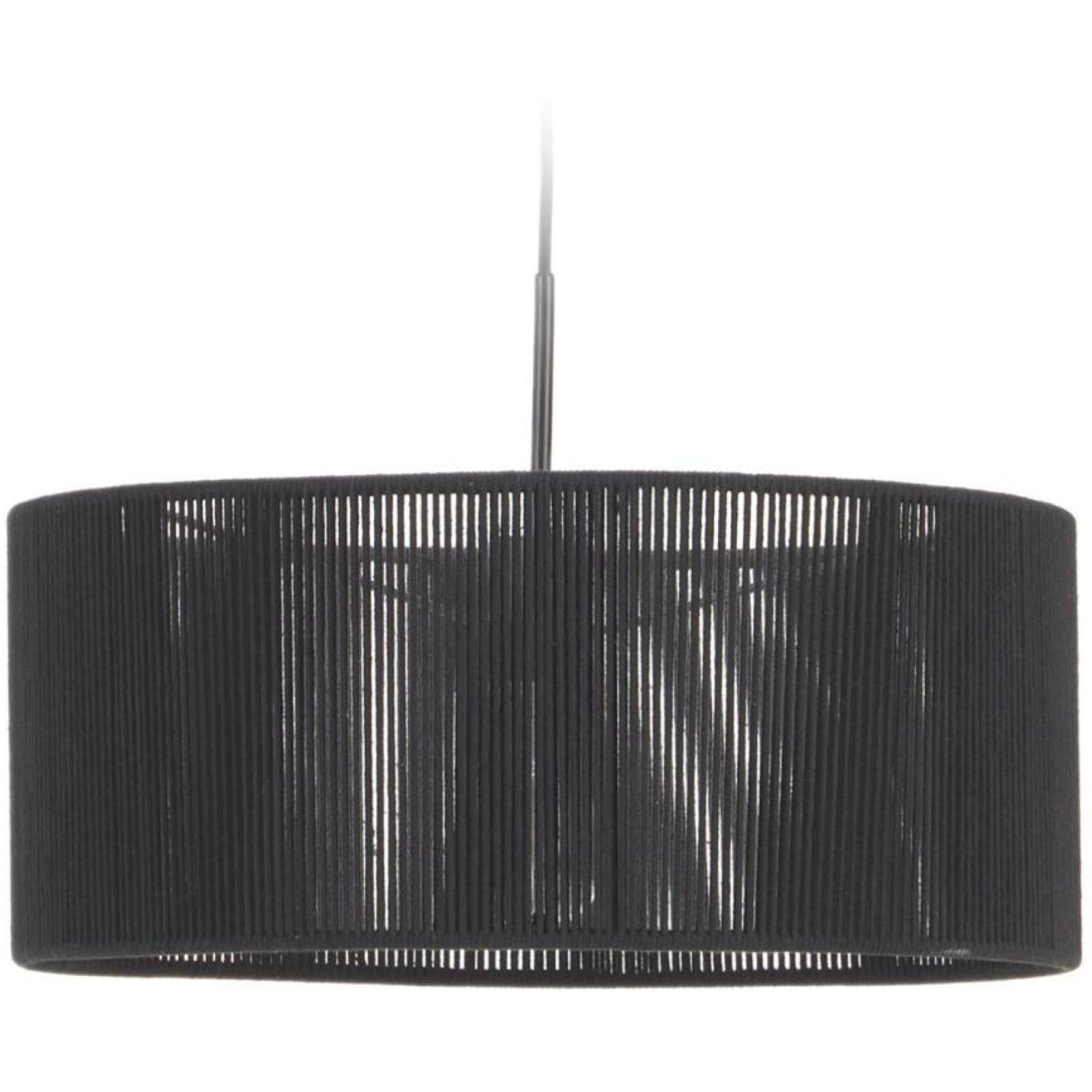 Cantia Lampenschirm für Deckenlampe aus Baumwolle schwarz Ø 47 cm