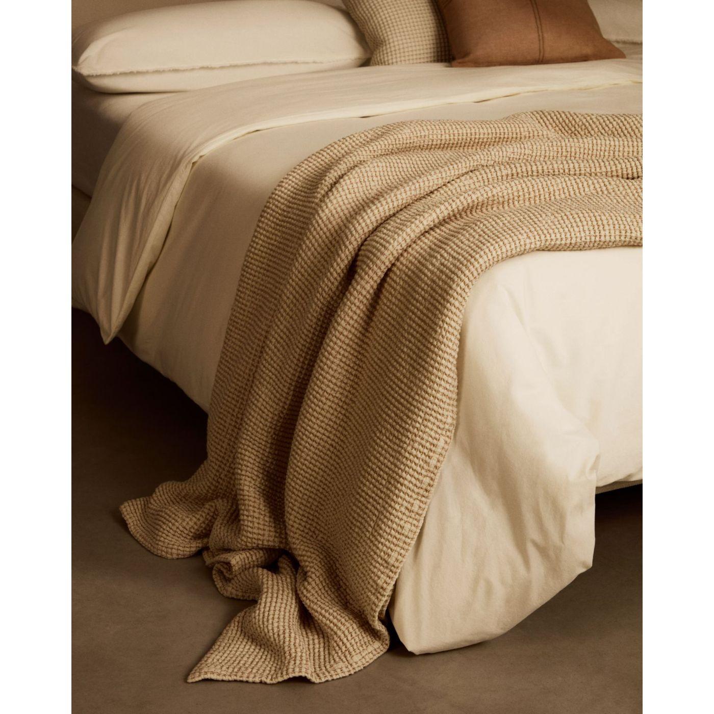 Senara Bettdecke aus Baumwolle beige für 90/135 cm Bett