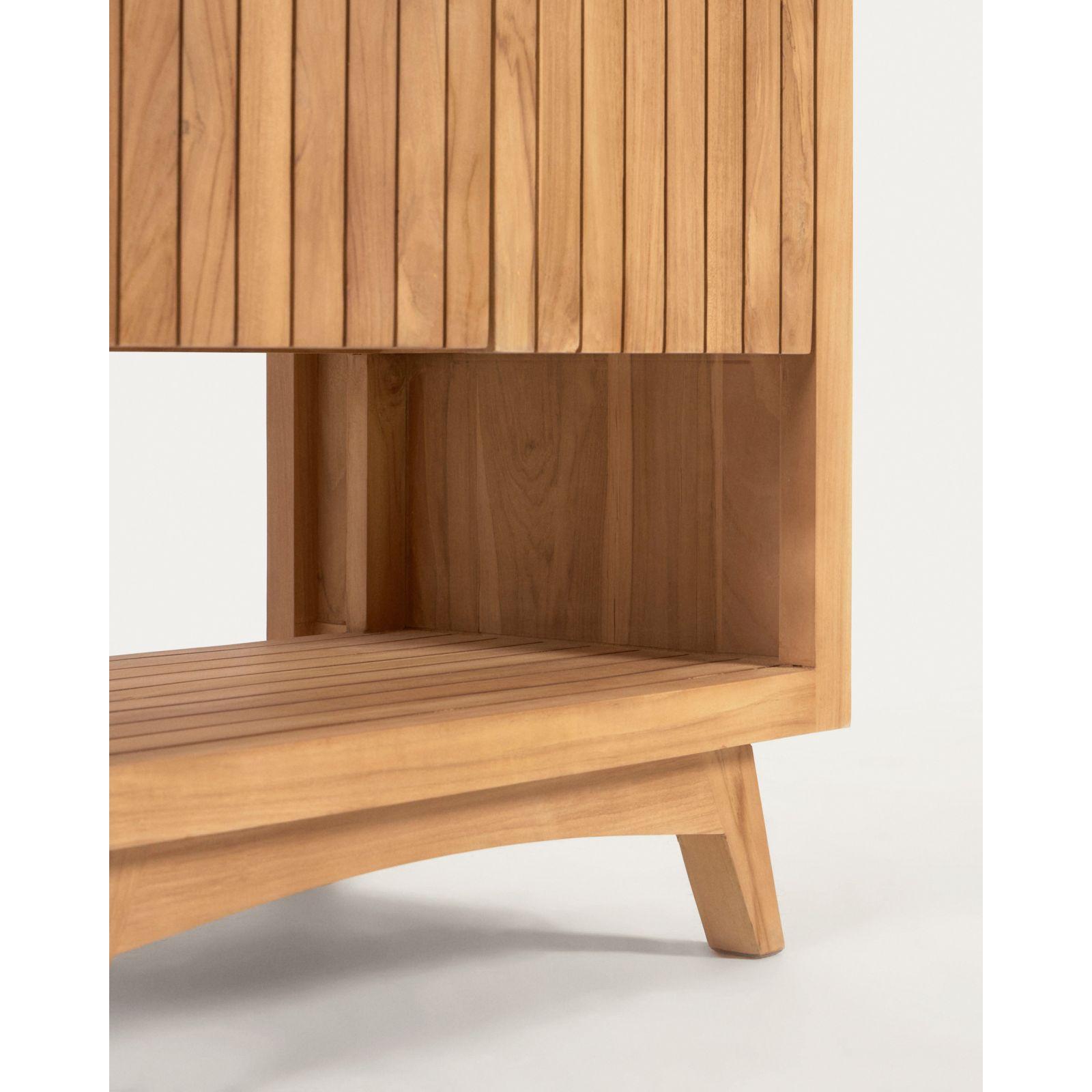 Badezimmermöbel Unterschrank Kuveni Teakholz massiv Natur 70x50