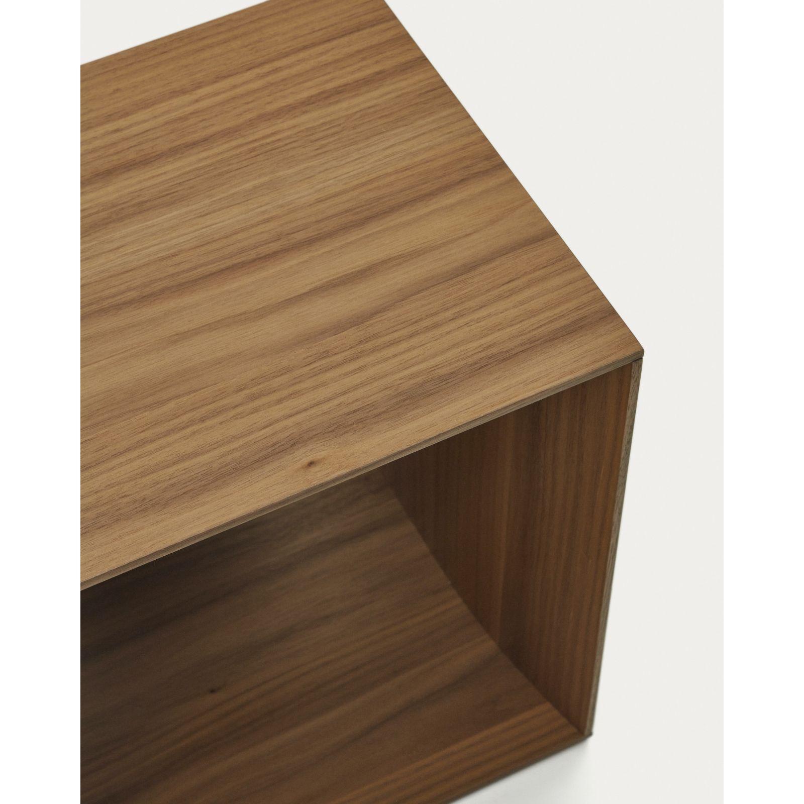Litto kleines Regalmodul aus Nussholzfurnier 34 x 38 cm