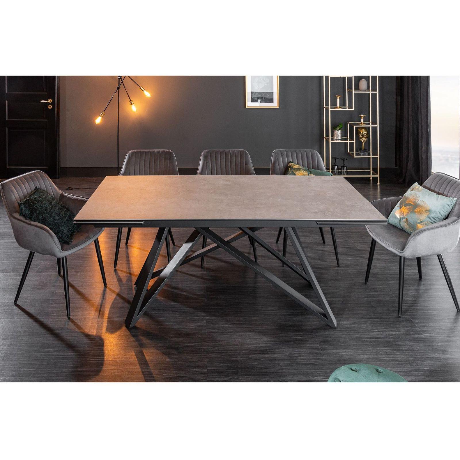 Ausziehtisch Italia1 180-220-260 Keramik Beton-Optik