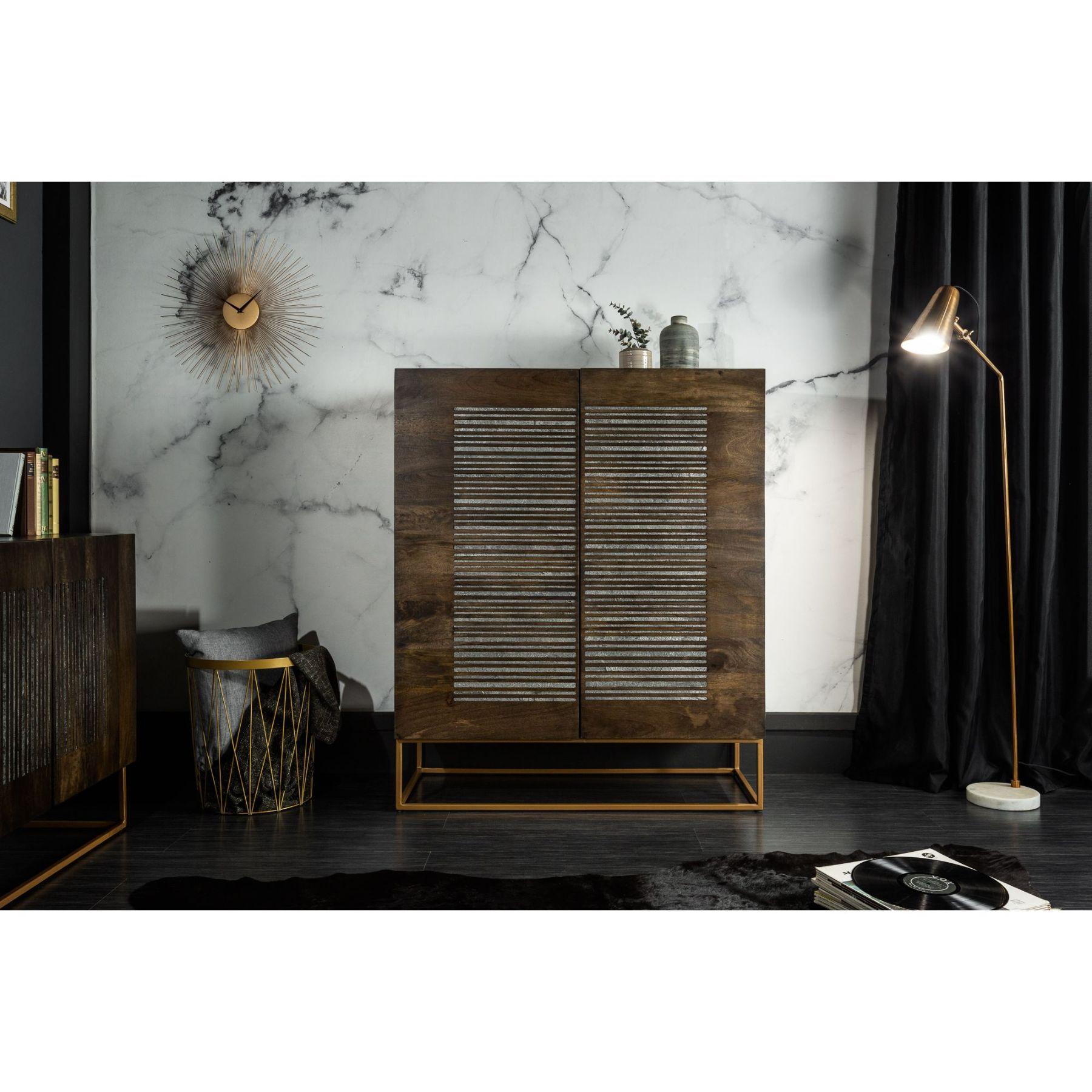 Highboard Dark Wood 100cm Mango Achat