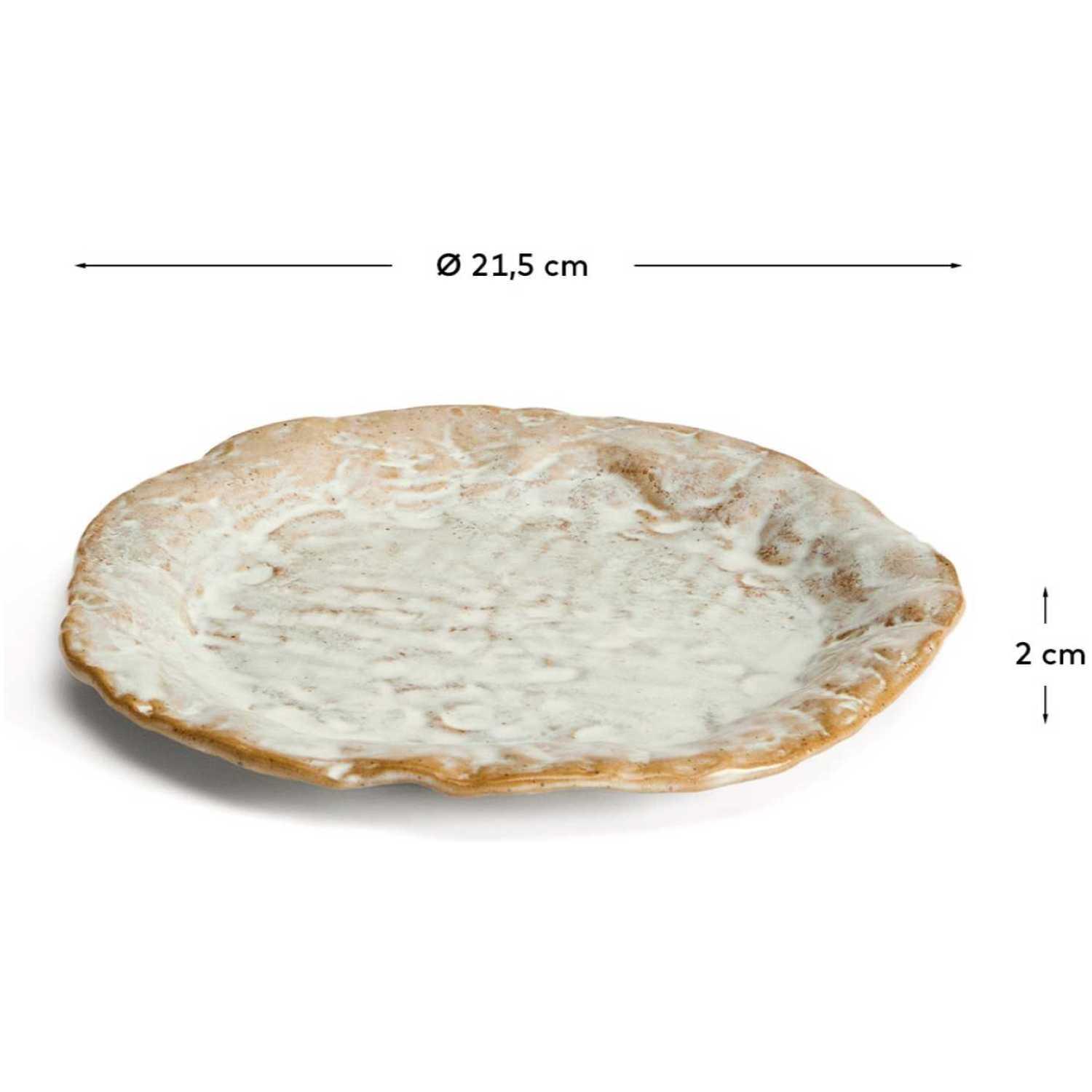 Dessertteller Alenia aus grauer Keramik