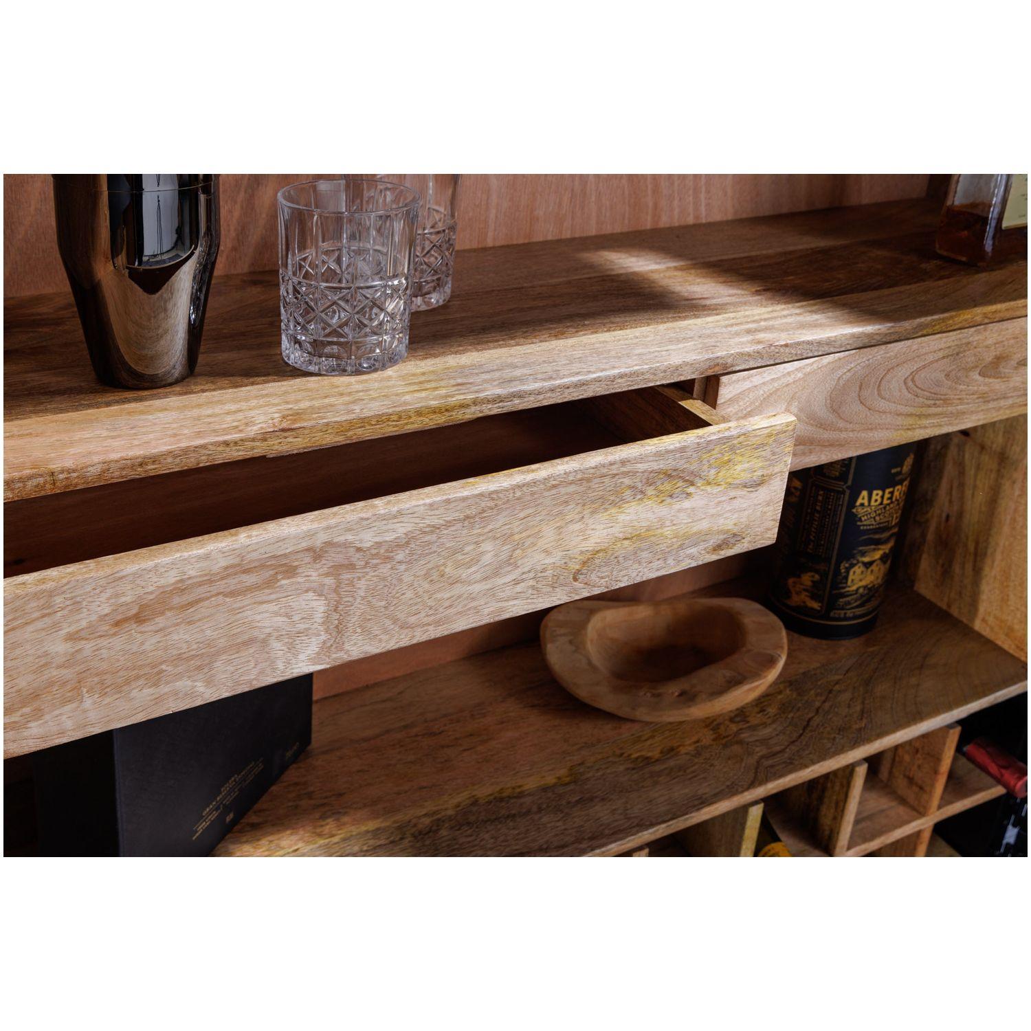 Barschrank Himalaya Mangoholz weiss 95x141