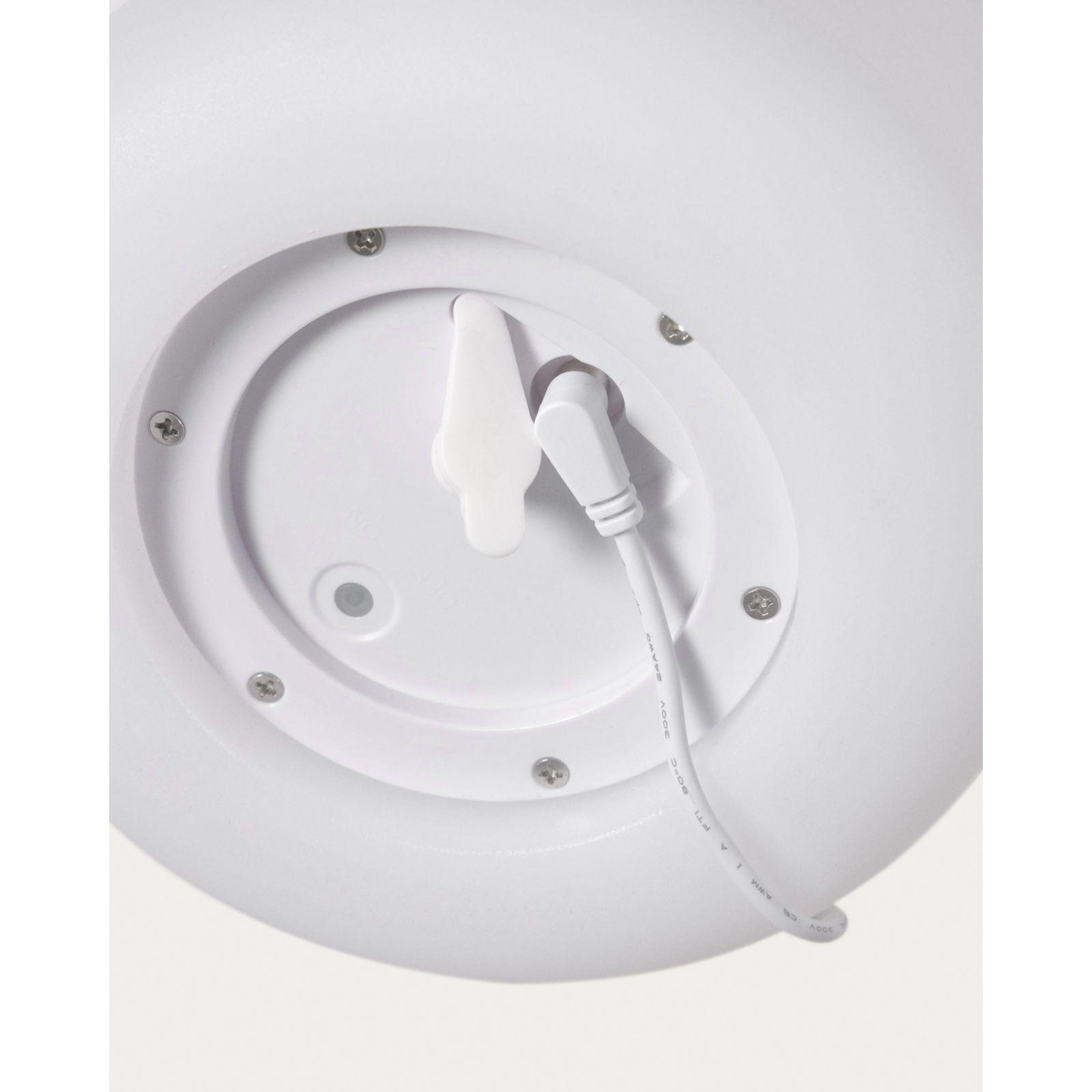 Dialma Tischlampe mit braunem Griff
