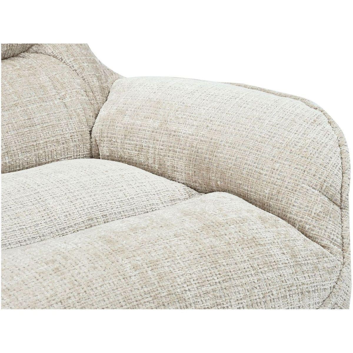 Relaxsessel drehbar Heaven Stoff beige Metall schwarz