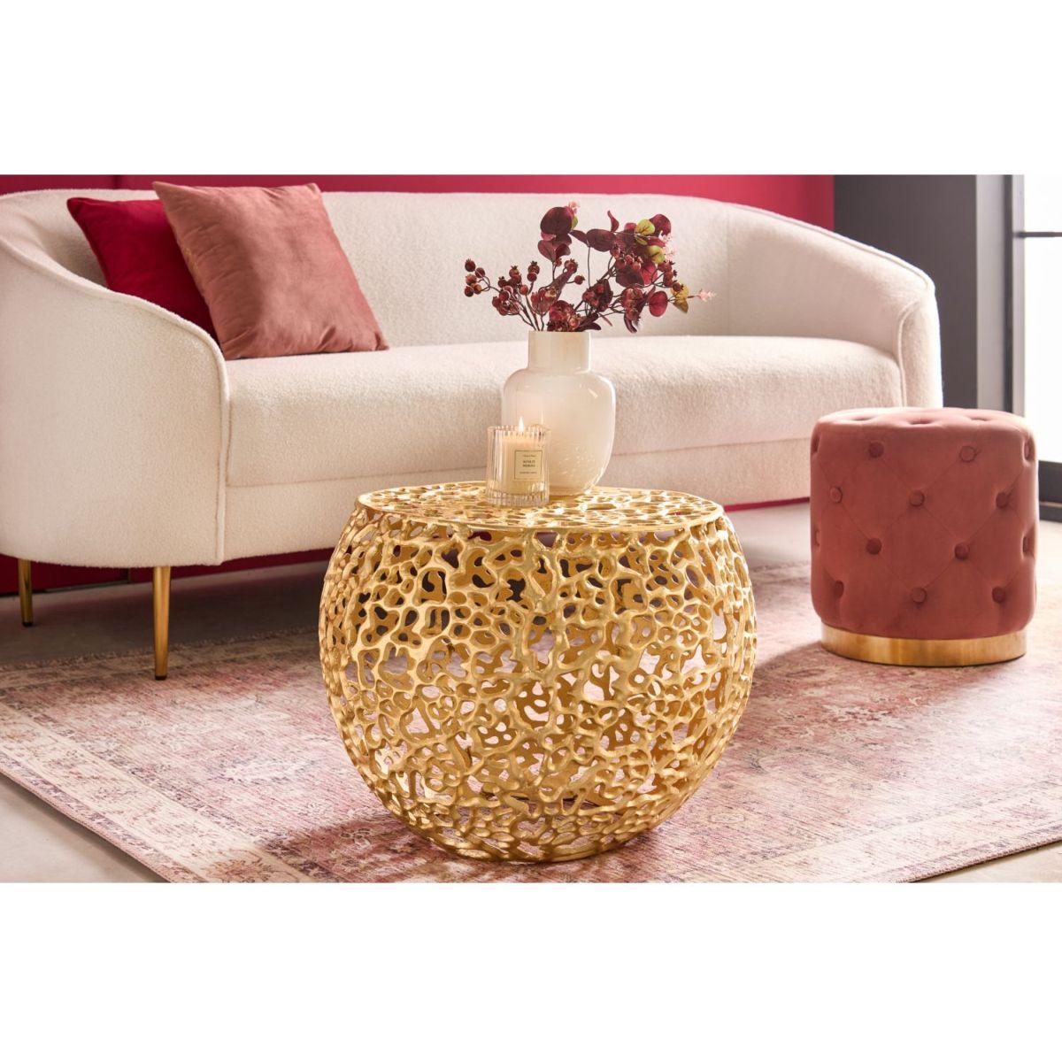 Beistelltisch Abstract 53x53 Metall gold