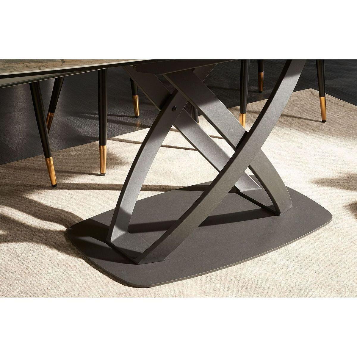 Ausziehtisch Conception 130-190x100 Keramik taupe Marmor-Optik