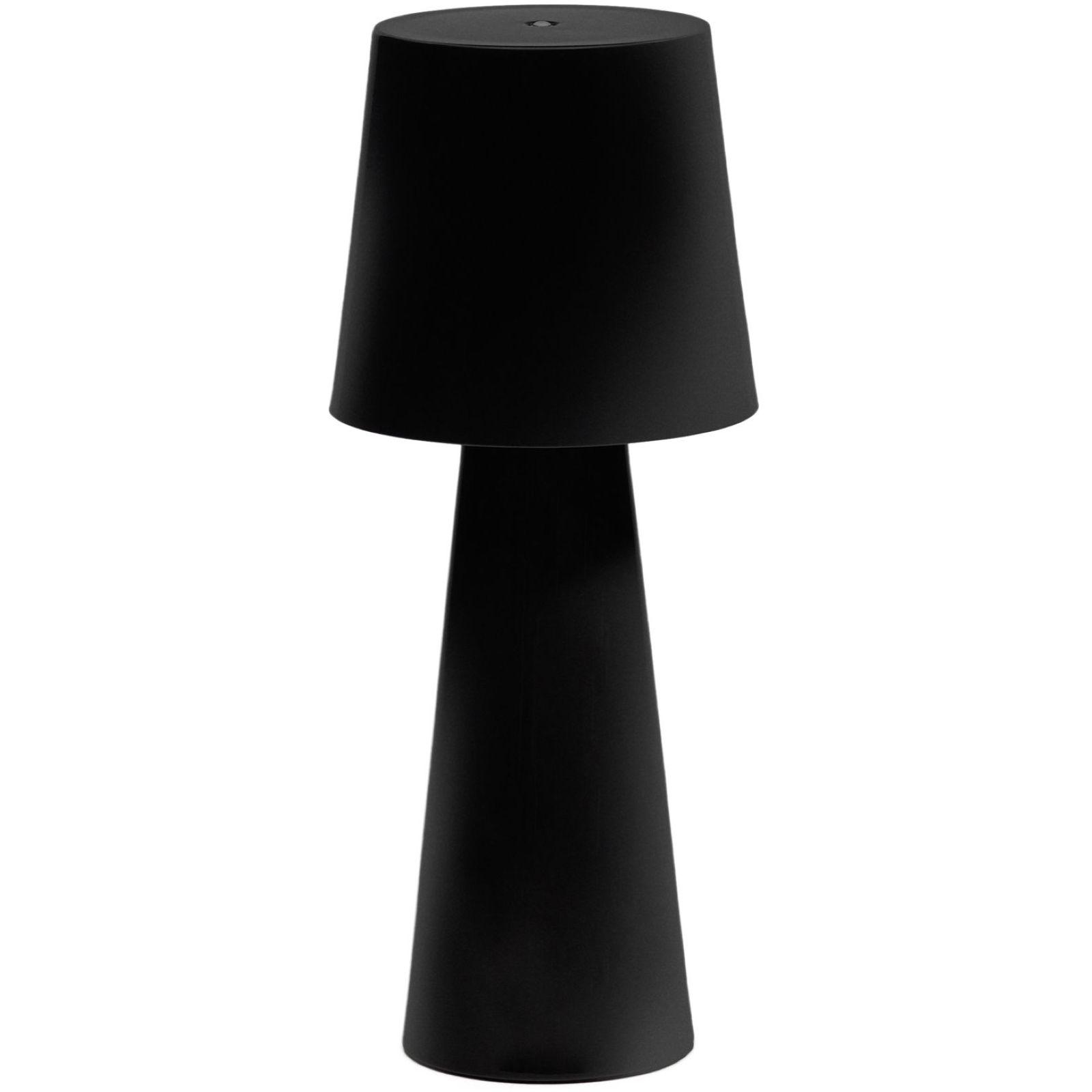 Arenys Outdoor Tischlampe gross aus Metall mit schwarzem Lackfinish LED