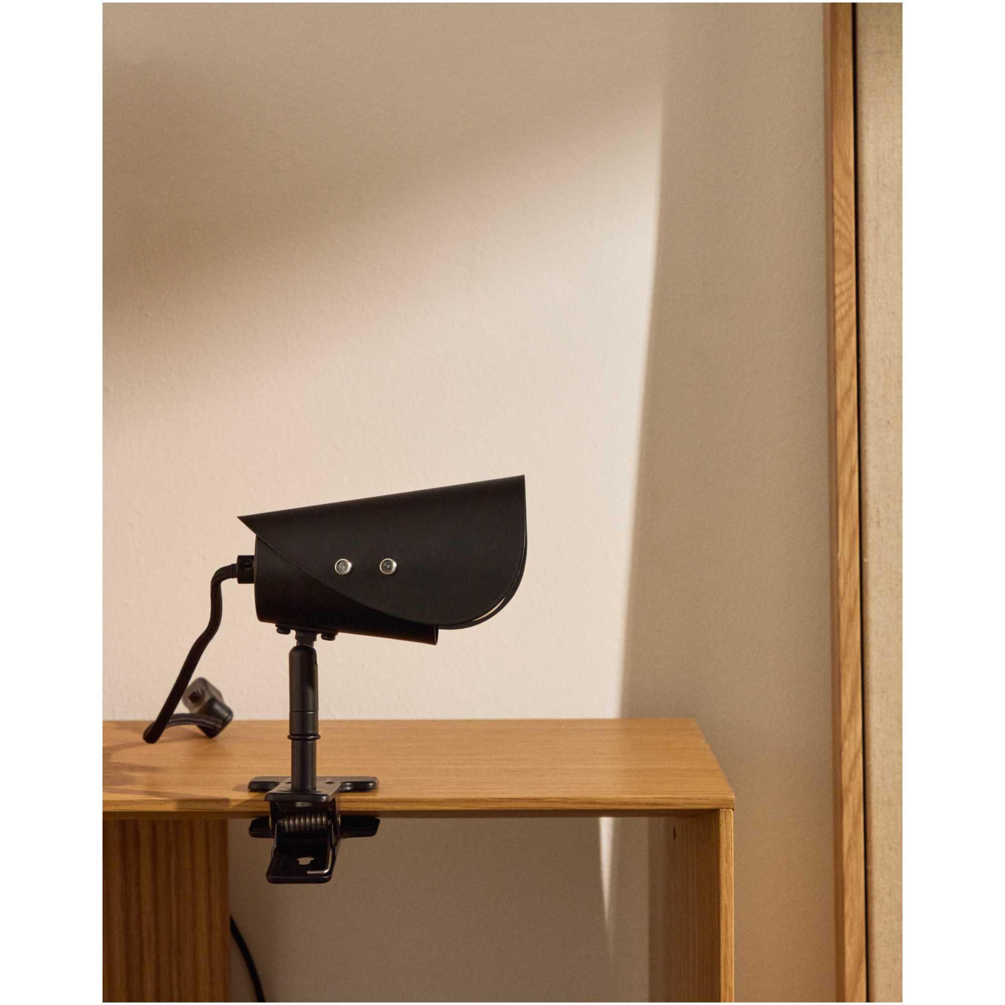 Kleine Klemmlampe Jula aus schwarzem Metall