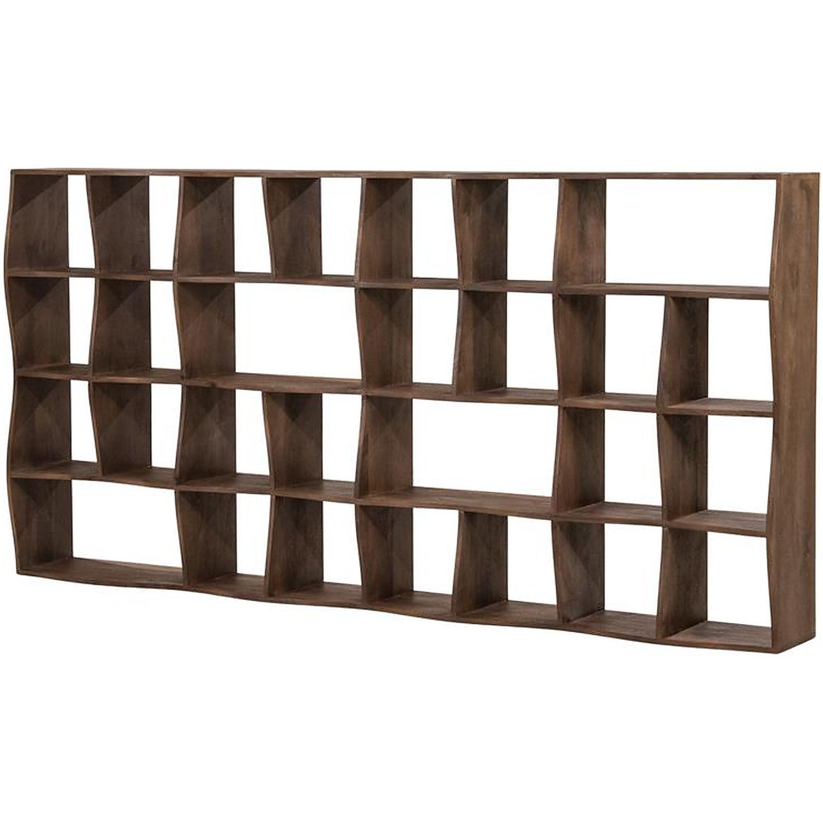 Bücherregal Jasi Wave Mangoholz braun 120x240