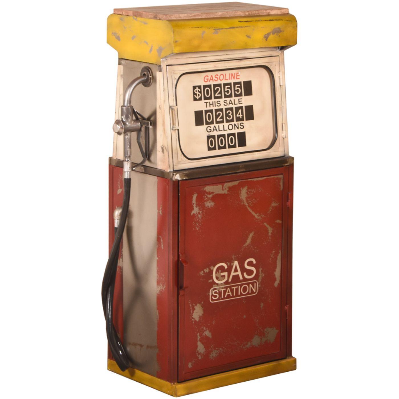 Barschrank Bartisch Zapfsäule Gas Station Unikat