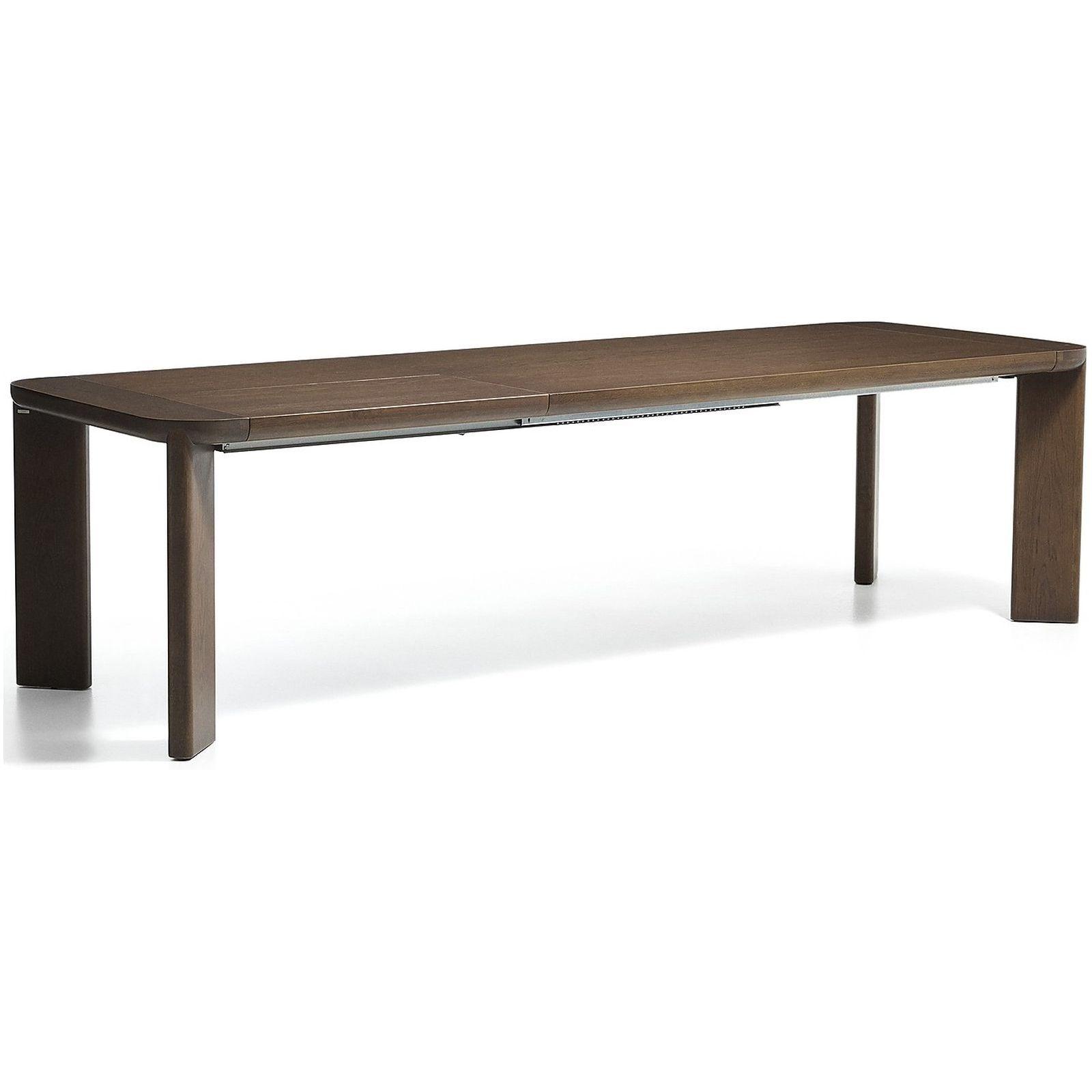 Esstisch Ausziehtisch Jondal Massivholz und Eichenfurnier nussbaumfinish 100 % FSC - Grösse: 200-286x100 cm