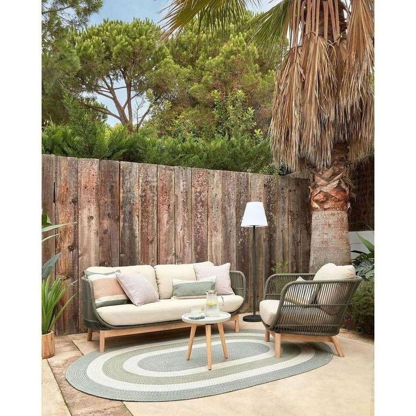 Gartensessel Catalina Cord Rope grün Akazienholz FSC