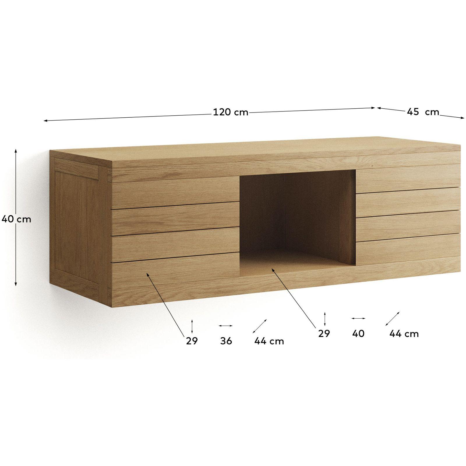 Badezimmermöbel Yenit aus massivem Teakholz natur 120x45