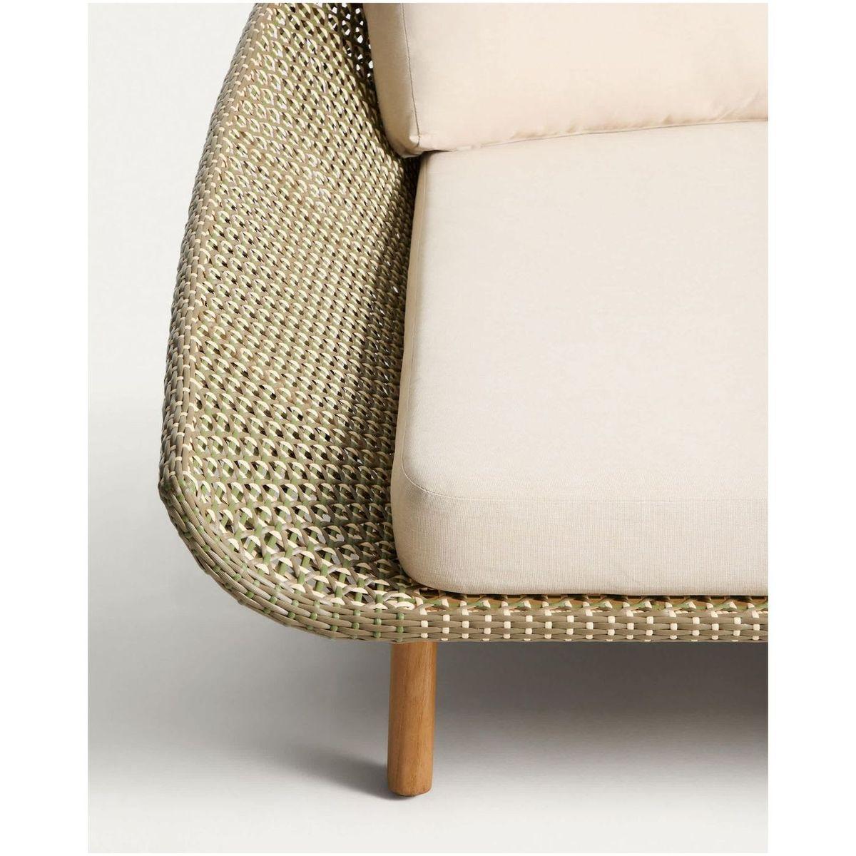 Liegeinsel 2er-Sonnenliege Olbia synthetisches Rattan Teakholz massiv FSC 100%