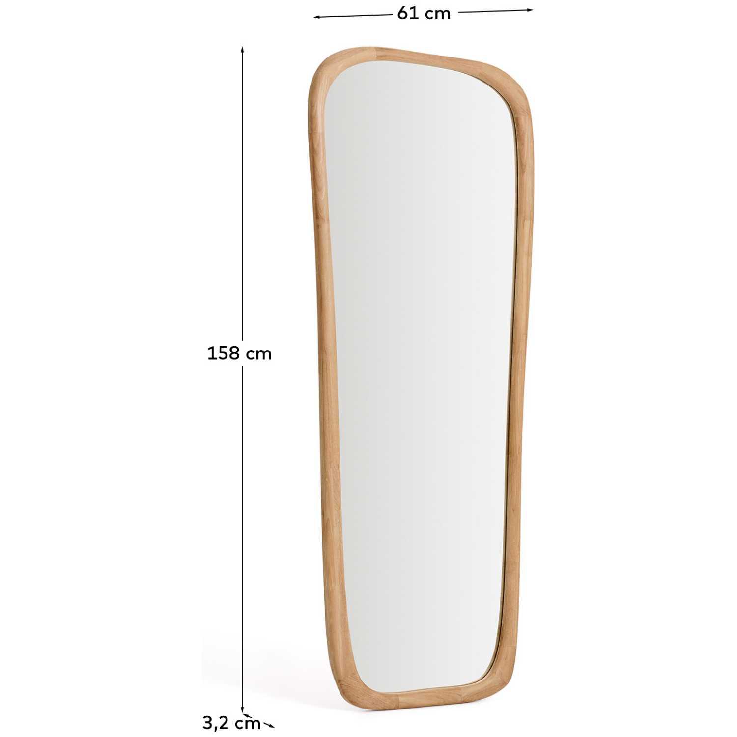 Wandspiegel Alura organisch Teakholz natur 61x158 FSC 100%