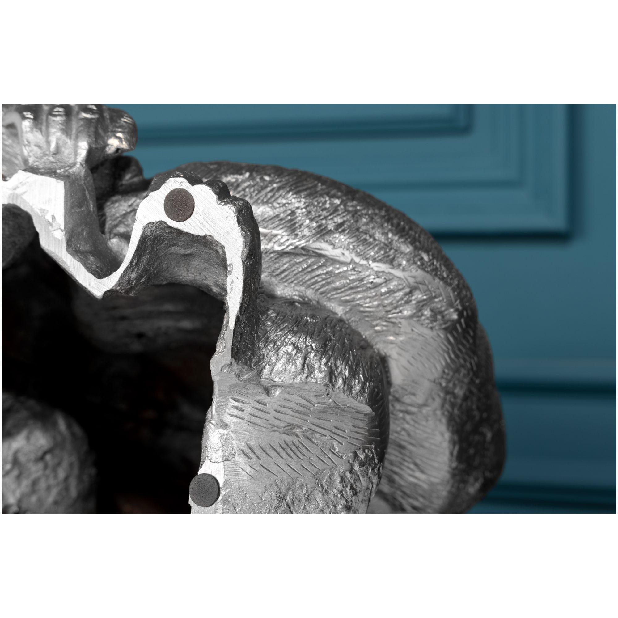 Deko Figur Gorilla Affe Aluminium silber