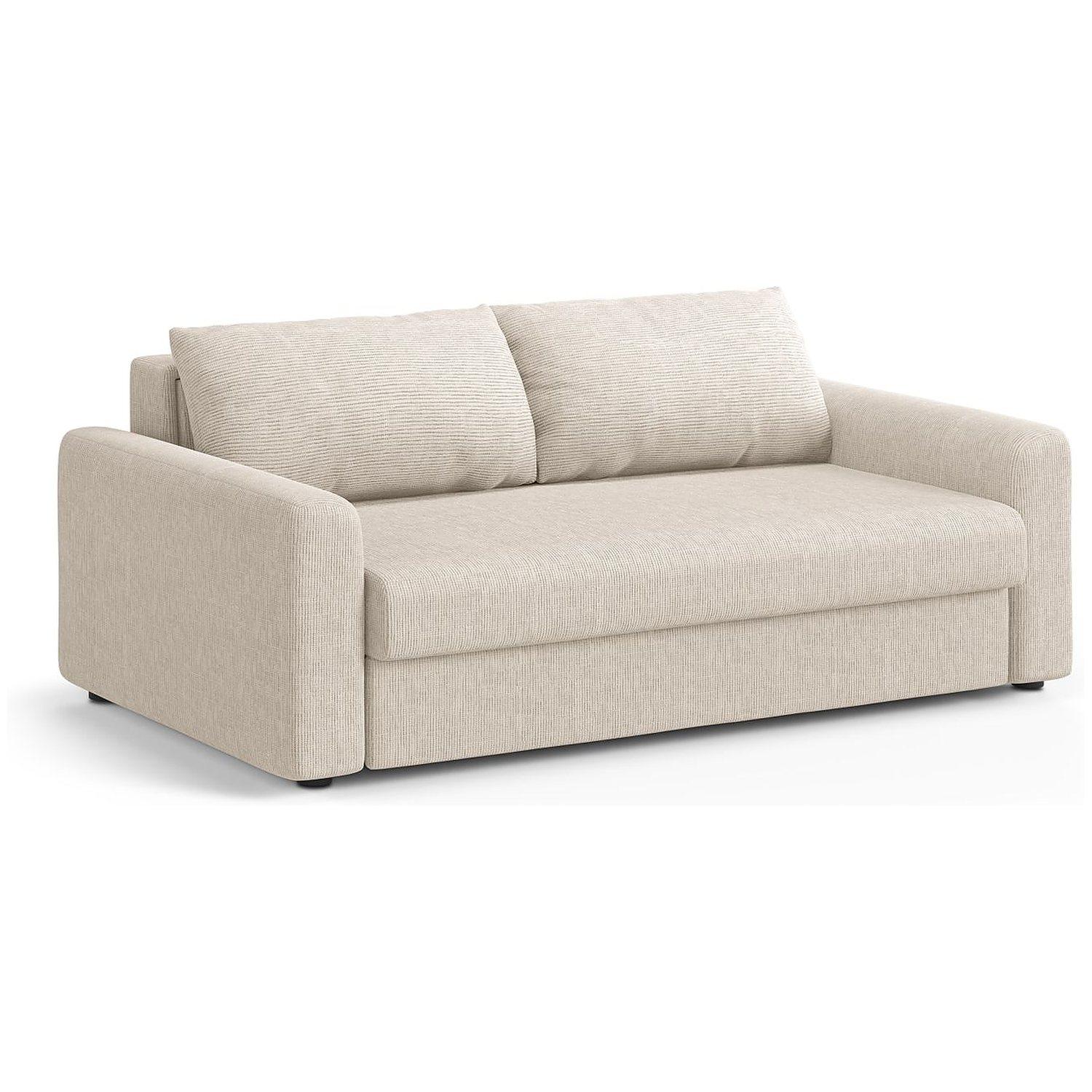 Bettsofa David - Grösse: 194x97x90 - Bezug: Structured Fabric (Baltimore), Light Beige
