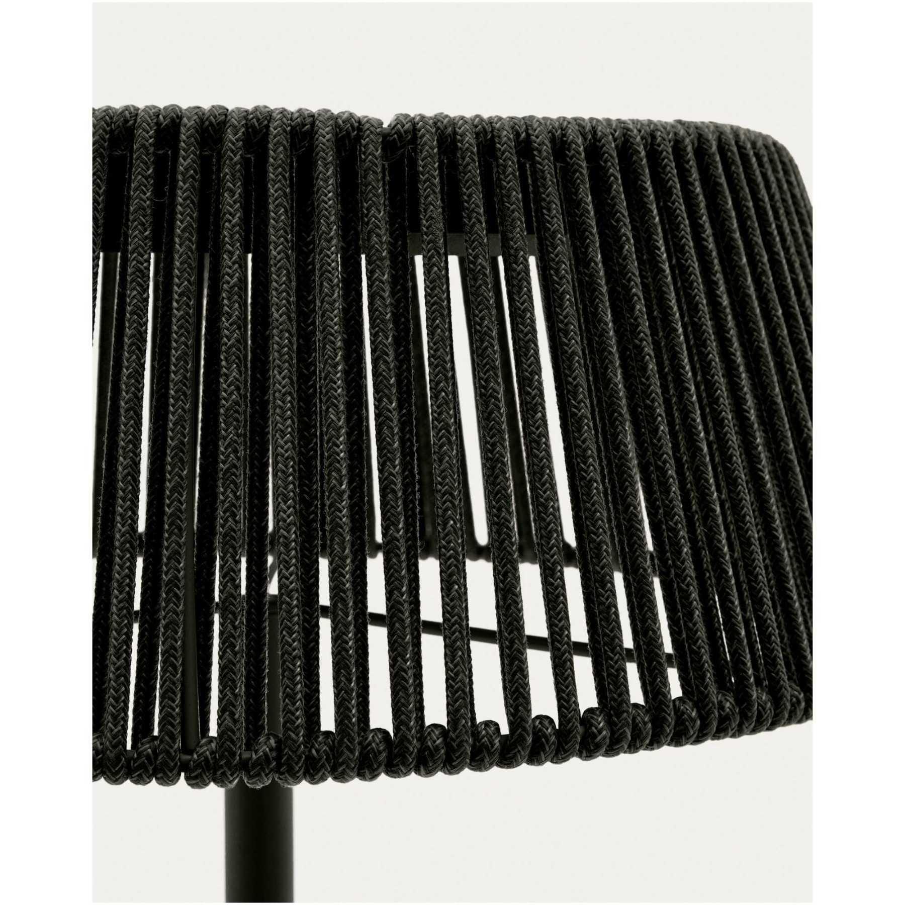 Outdoor-Solar-Stehlampe Aldet aus grünem Seil 46x46