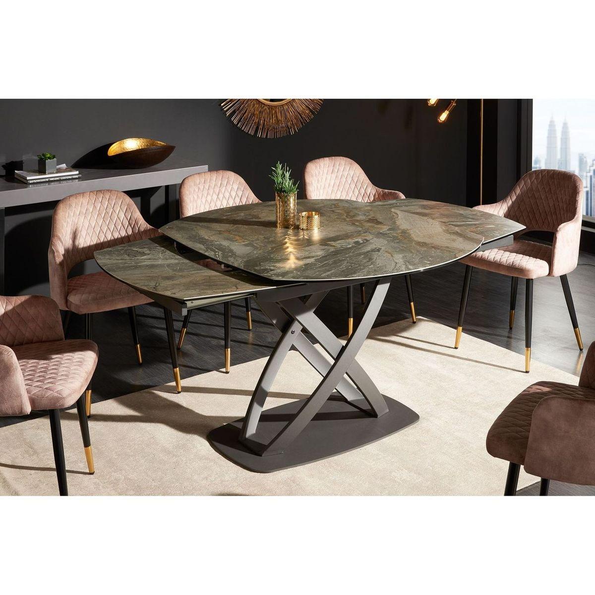 Ausziehtisch Conception 130-190x100 Keramik taupe Marmor-Optik