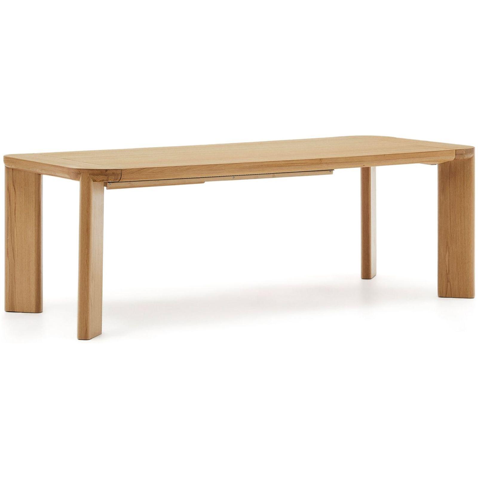 Esstisch Ausziehtisch Jondal Massivholz und Eichenfurnier natur 100 % FSC - Grösse: 205-285x100