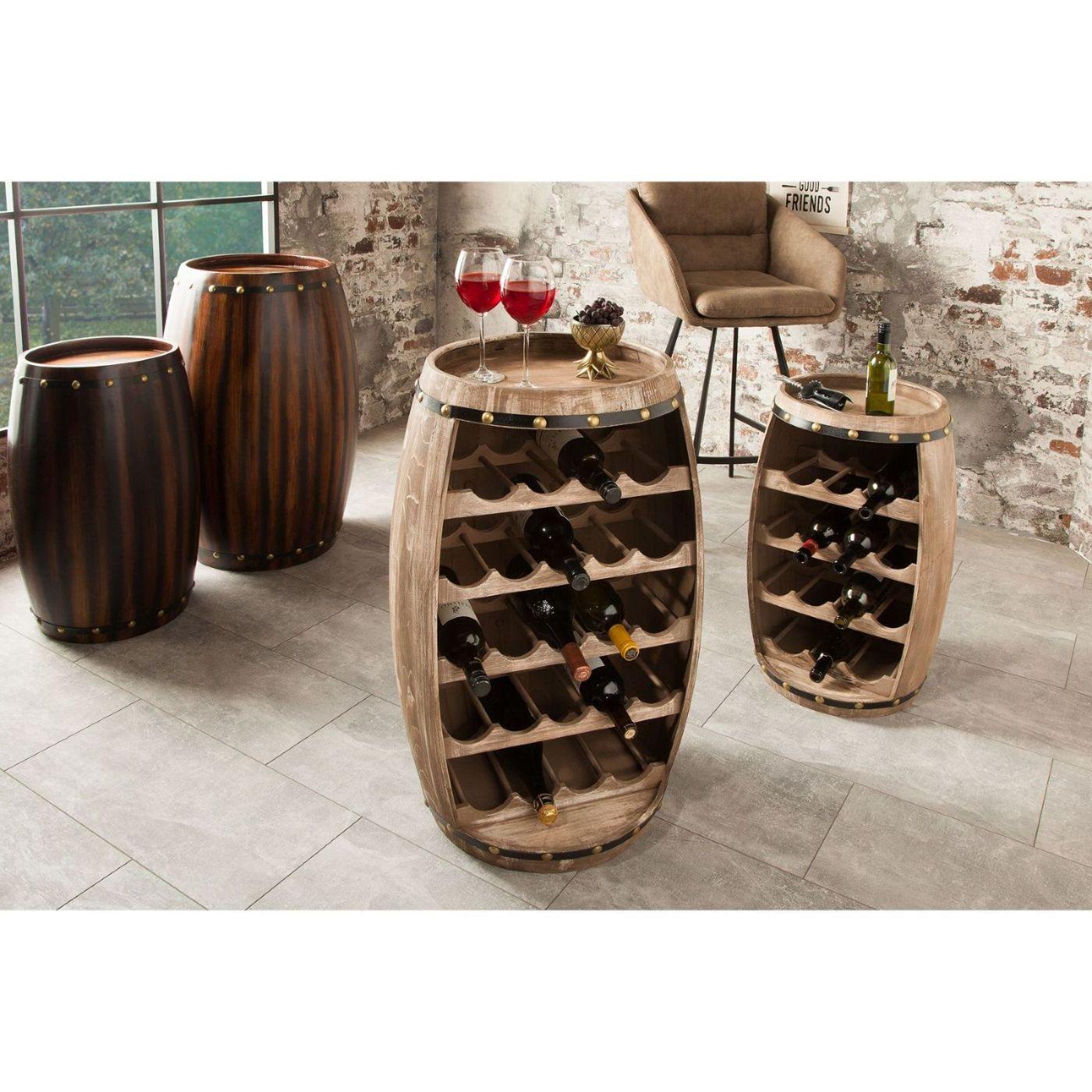 Weinfass Weinregal Winery 80cm Tanne natur