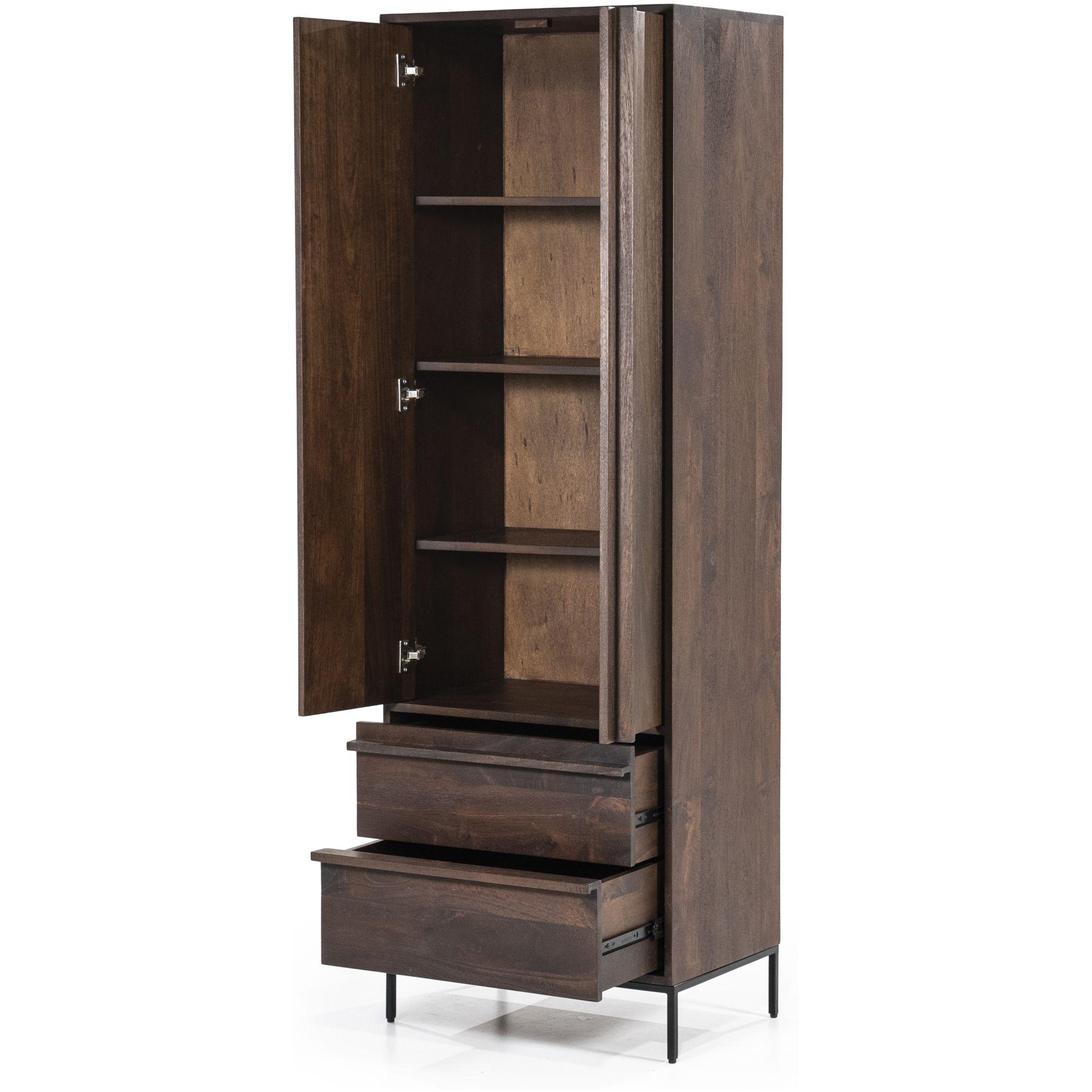 Holzschrank Giulia Mangoholz braun 60x180