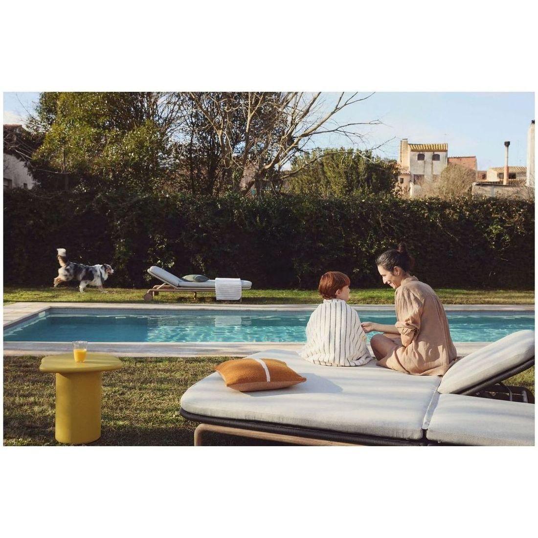 Doppel Sonnenliege Alipa Akazienholz massiv Seil ecru FSC 100%