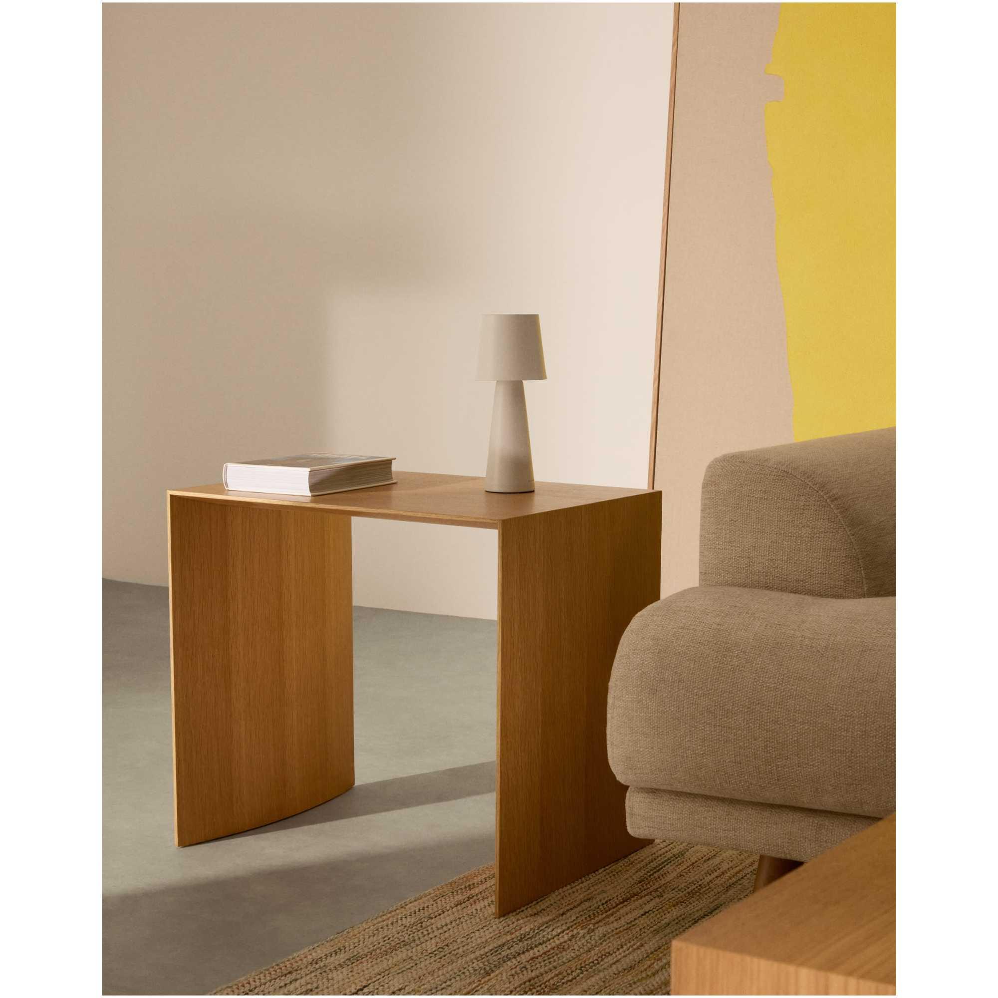 Beistelltisch Litto Eichenholzfurnier natur 55x40