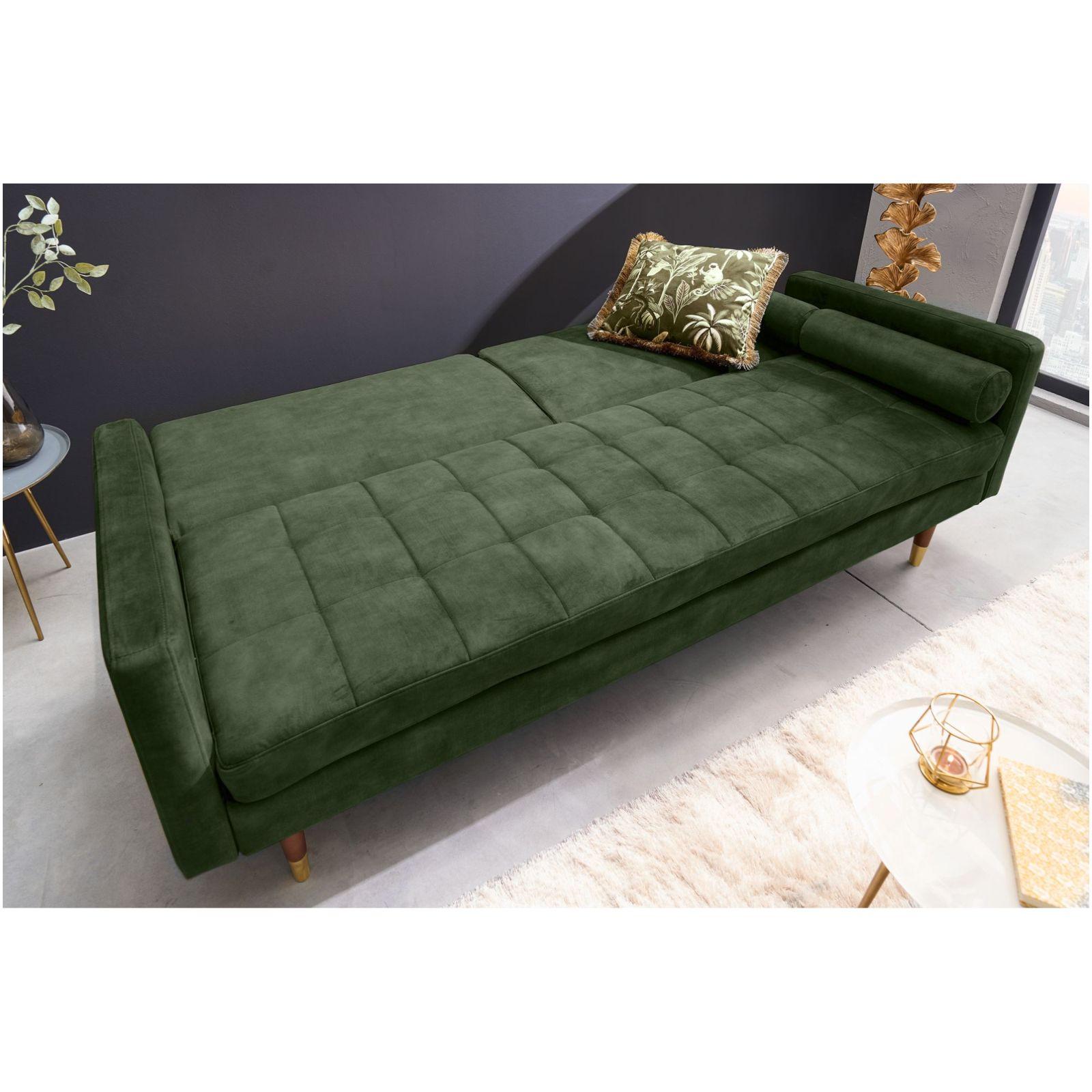Bettsofa Cona Velours grün 195