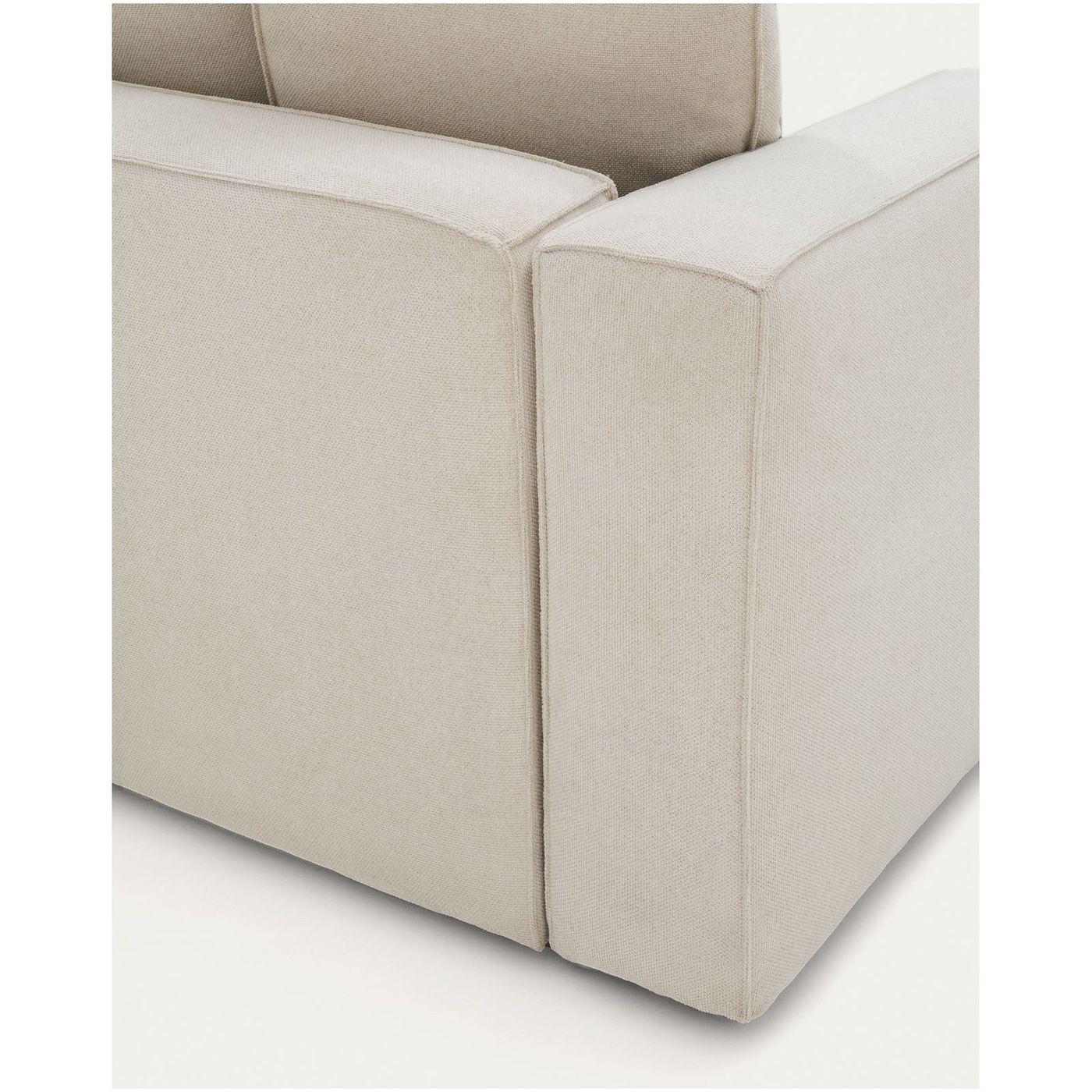3-Sitzer Bettsofa Marela in beiger Chenille 236 cm FSC Mix Credit