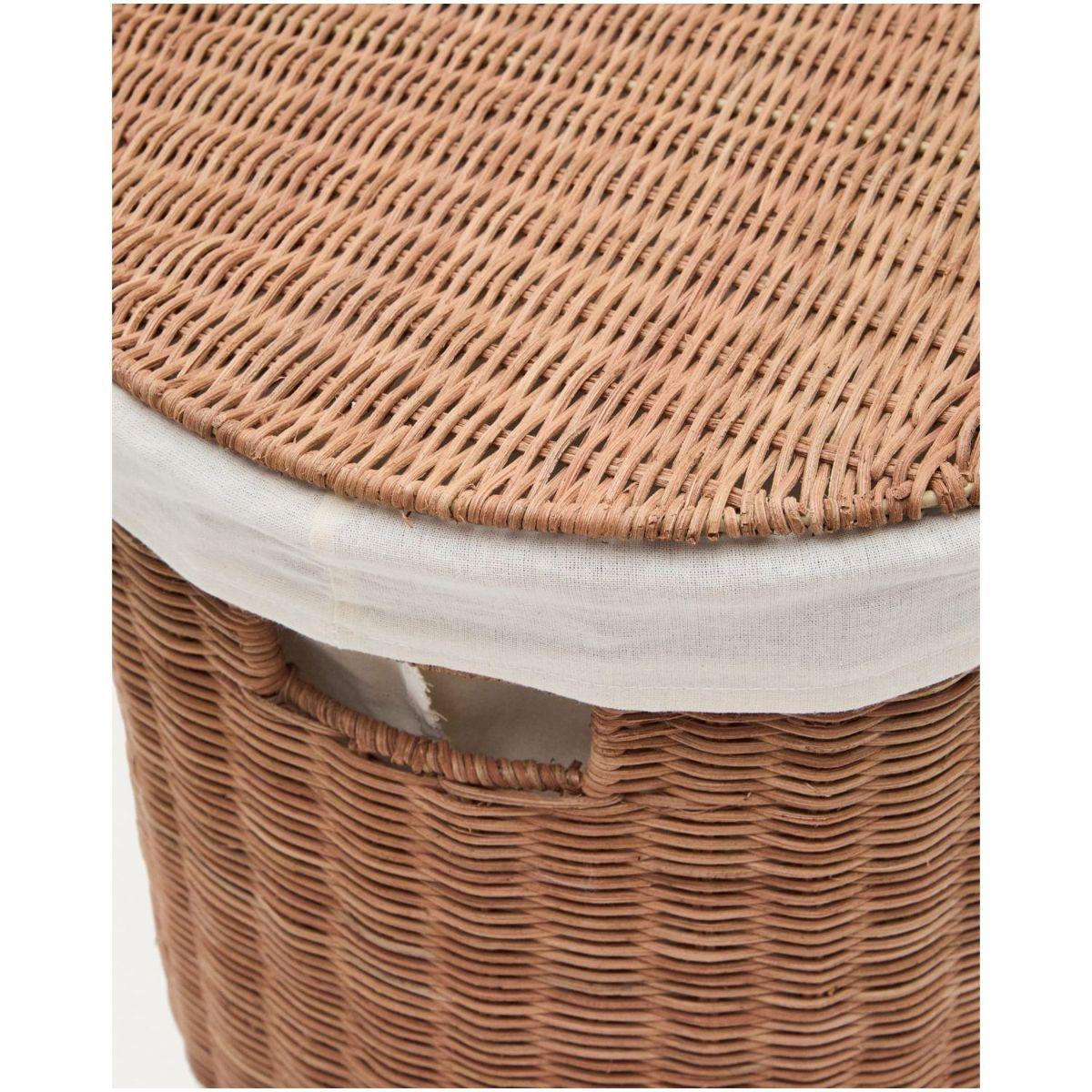 Wäschekorb oval Indali Natur Rattan (2er-Set)